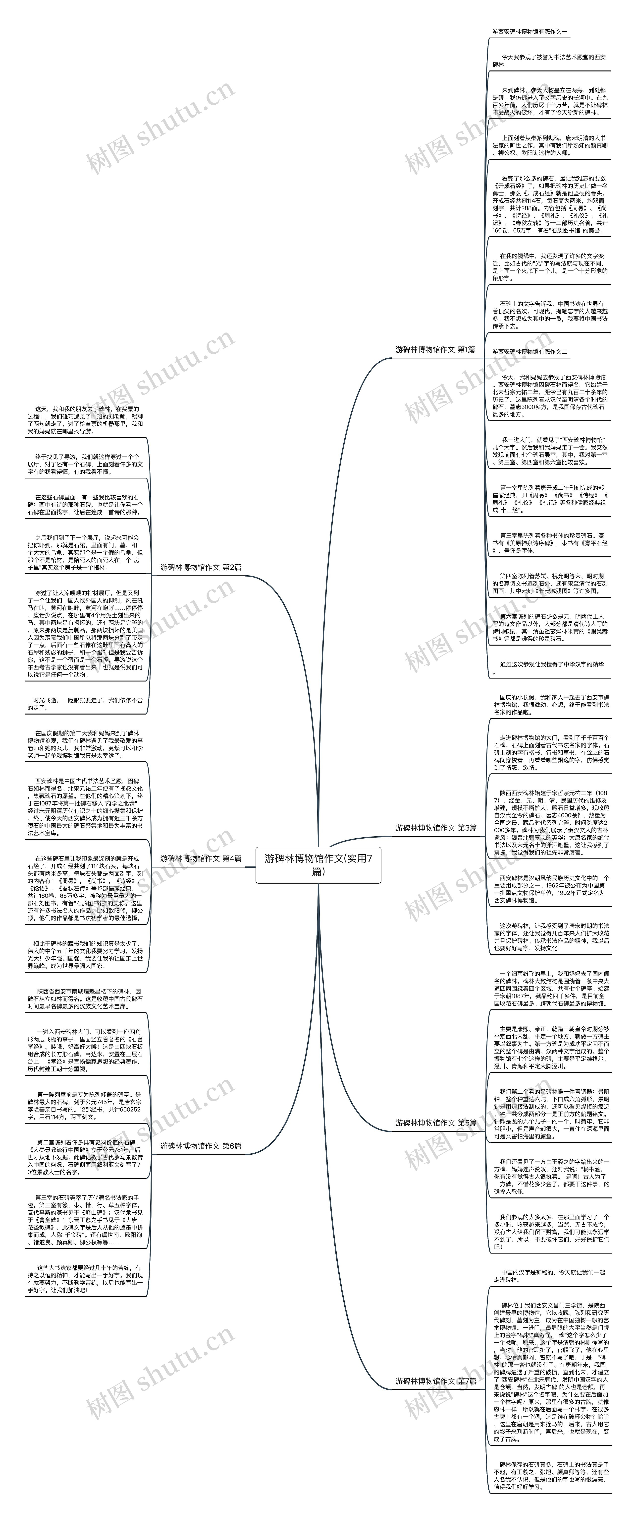 游碑林博物馆作文(实用7篇)思维导图