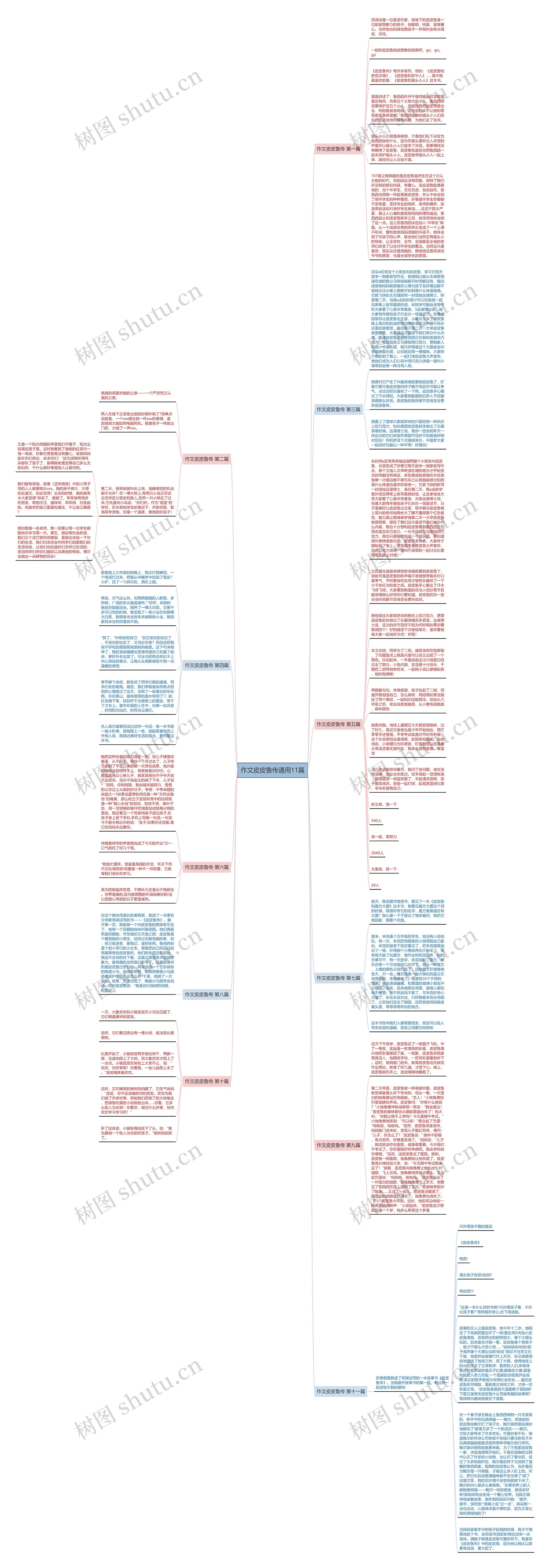 作文皮皮鲁传通用11篇思维导图