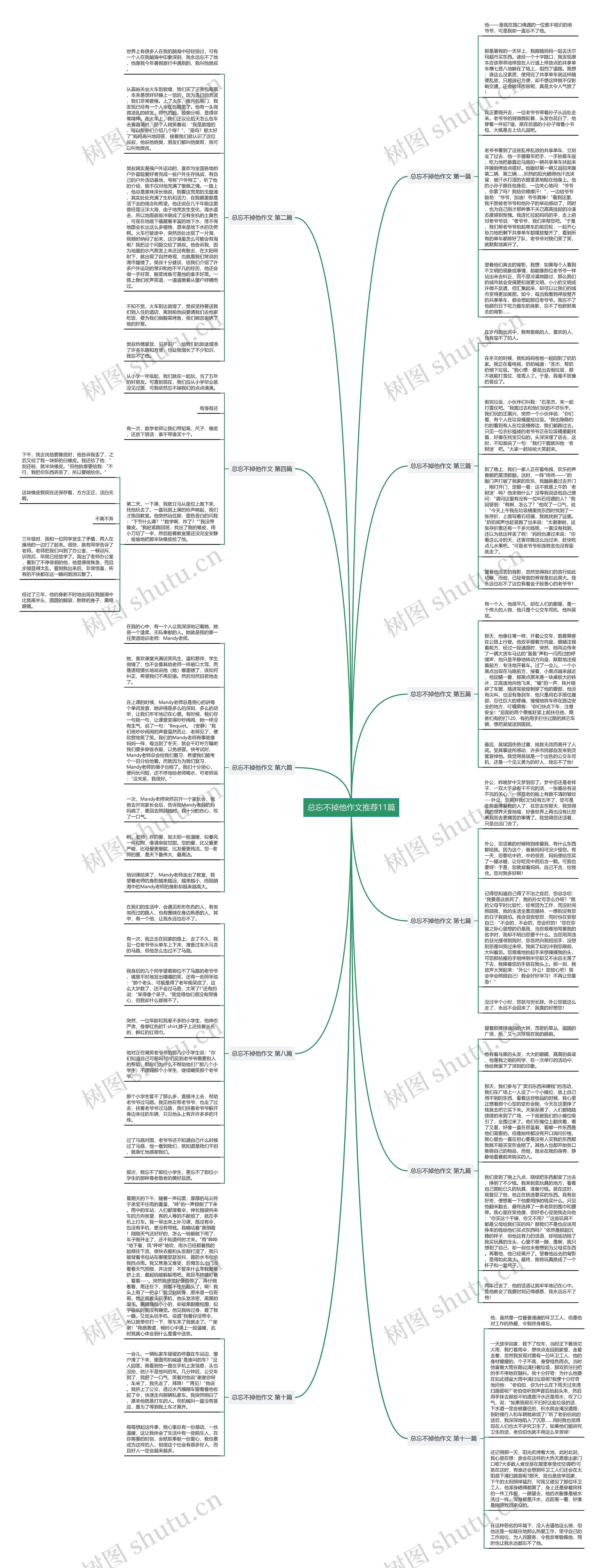 总忘不掉他作文推荐11篇思维导图