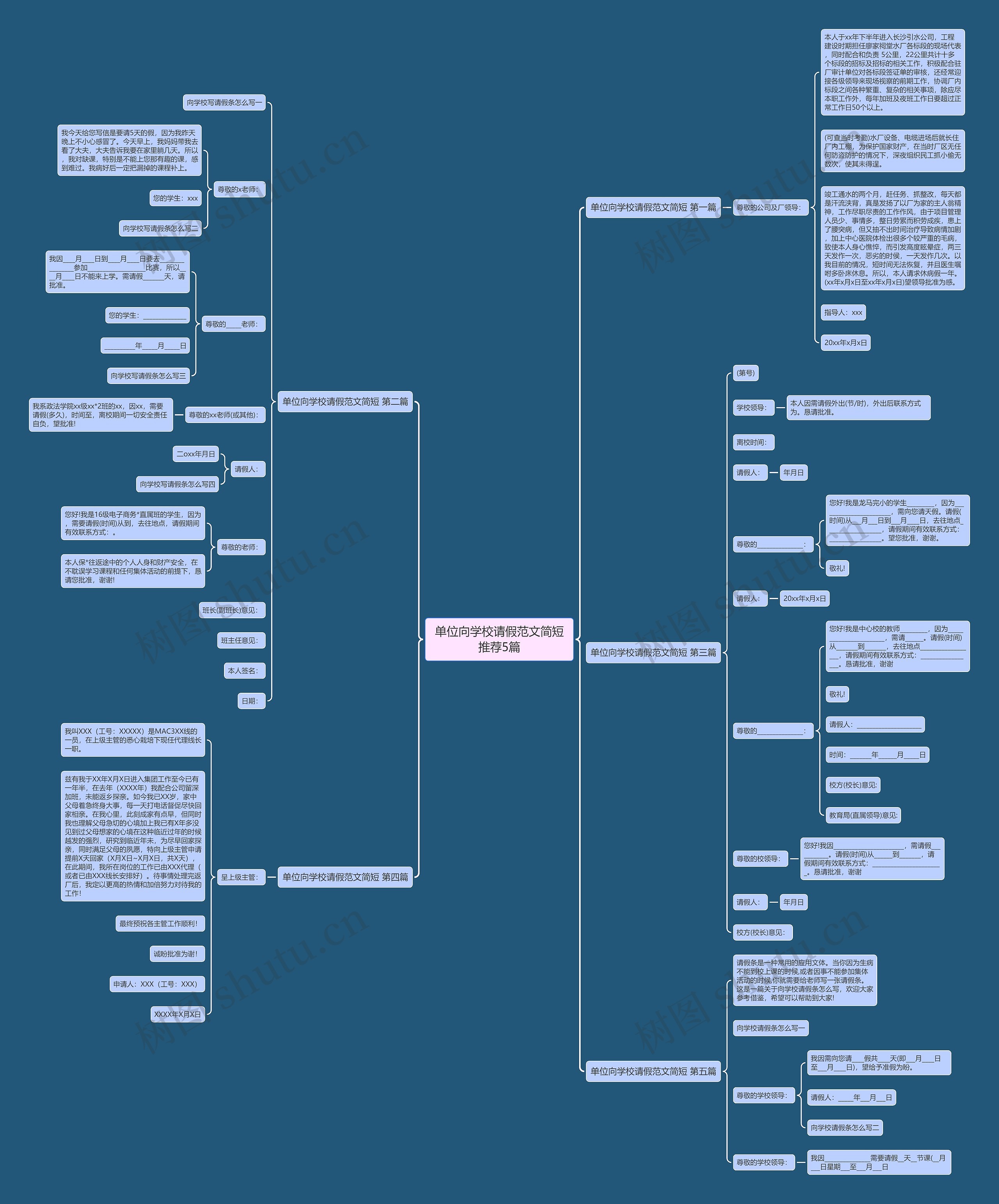单位向学校请假范文简短推荐5篇