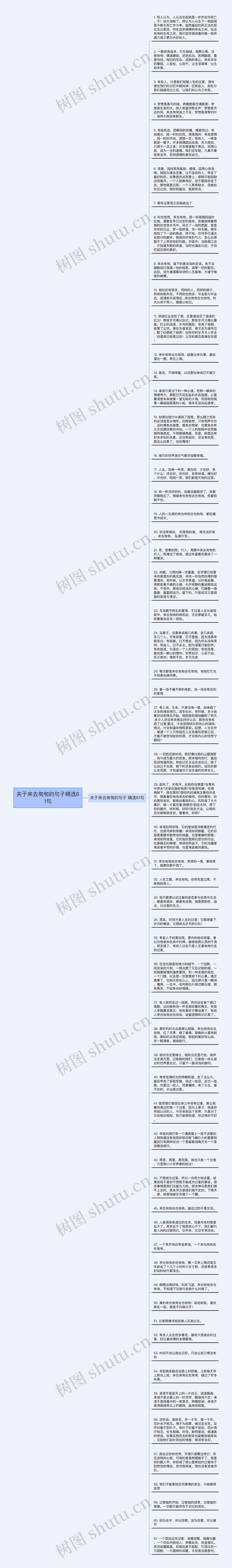 关于来去匆匆的句子精选61句