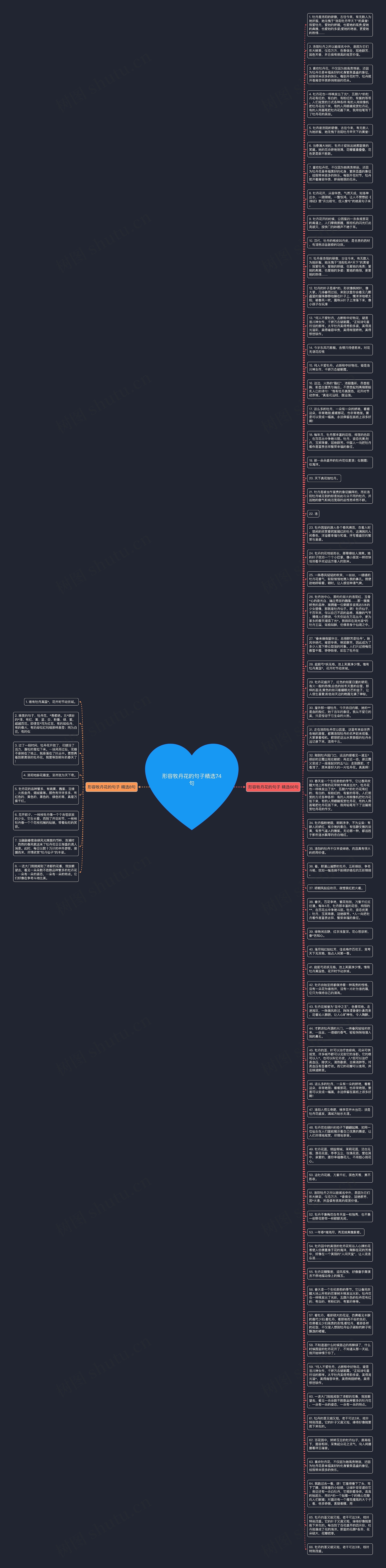 形容牧丹花的句子精选74句思维导图