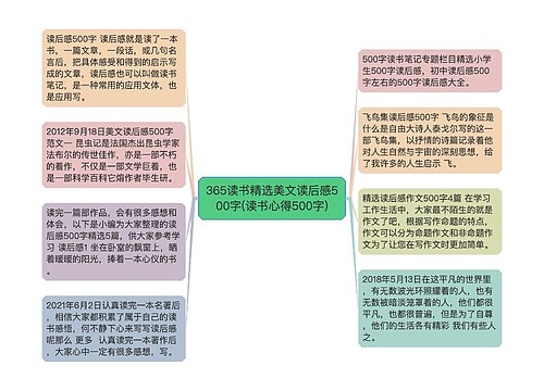 365读书精选美文读后感500字(读书心得500字)