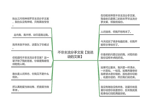 不非主流分手文案【发说说的文案】