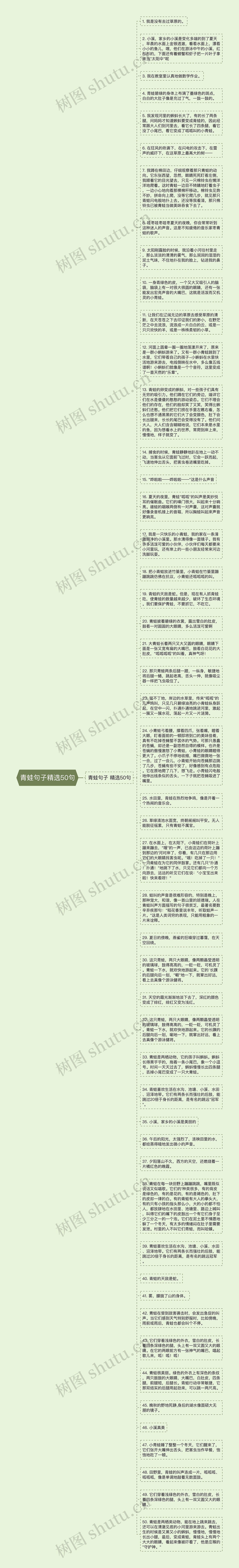 青蛙句子精选50句思维导图