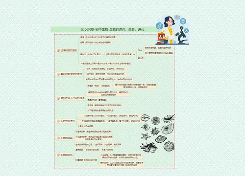 知识纲要-初中生物-生物的遗传、变异、进化