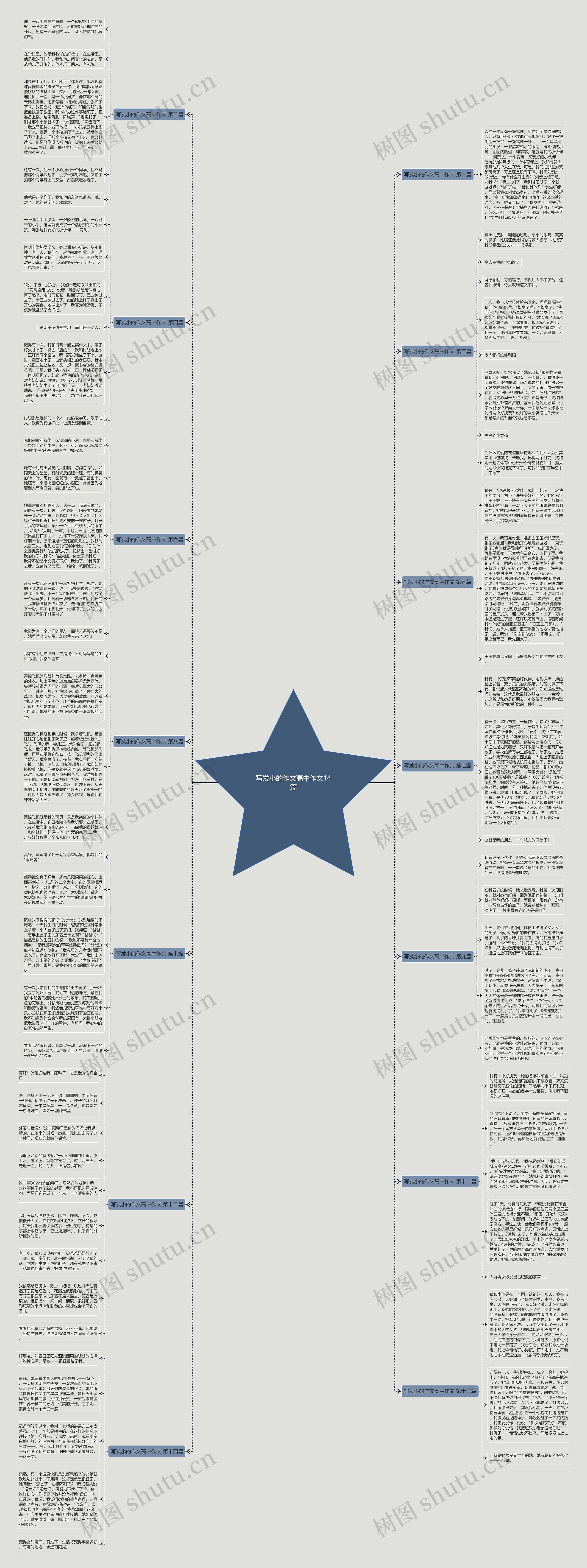 写发小的作文高中作文14篇思维导图