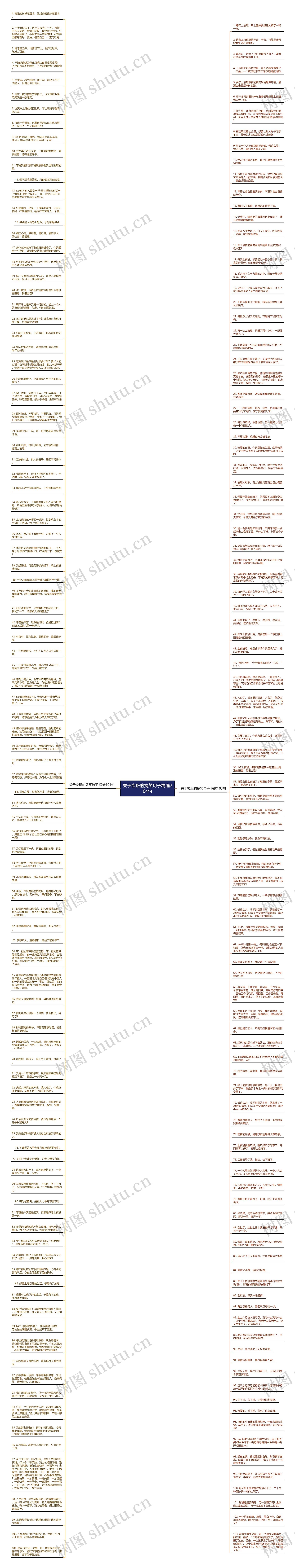 关于夜班的搞笑句子精选204句思维导图