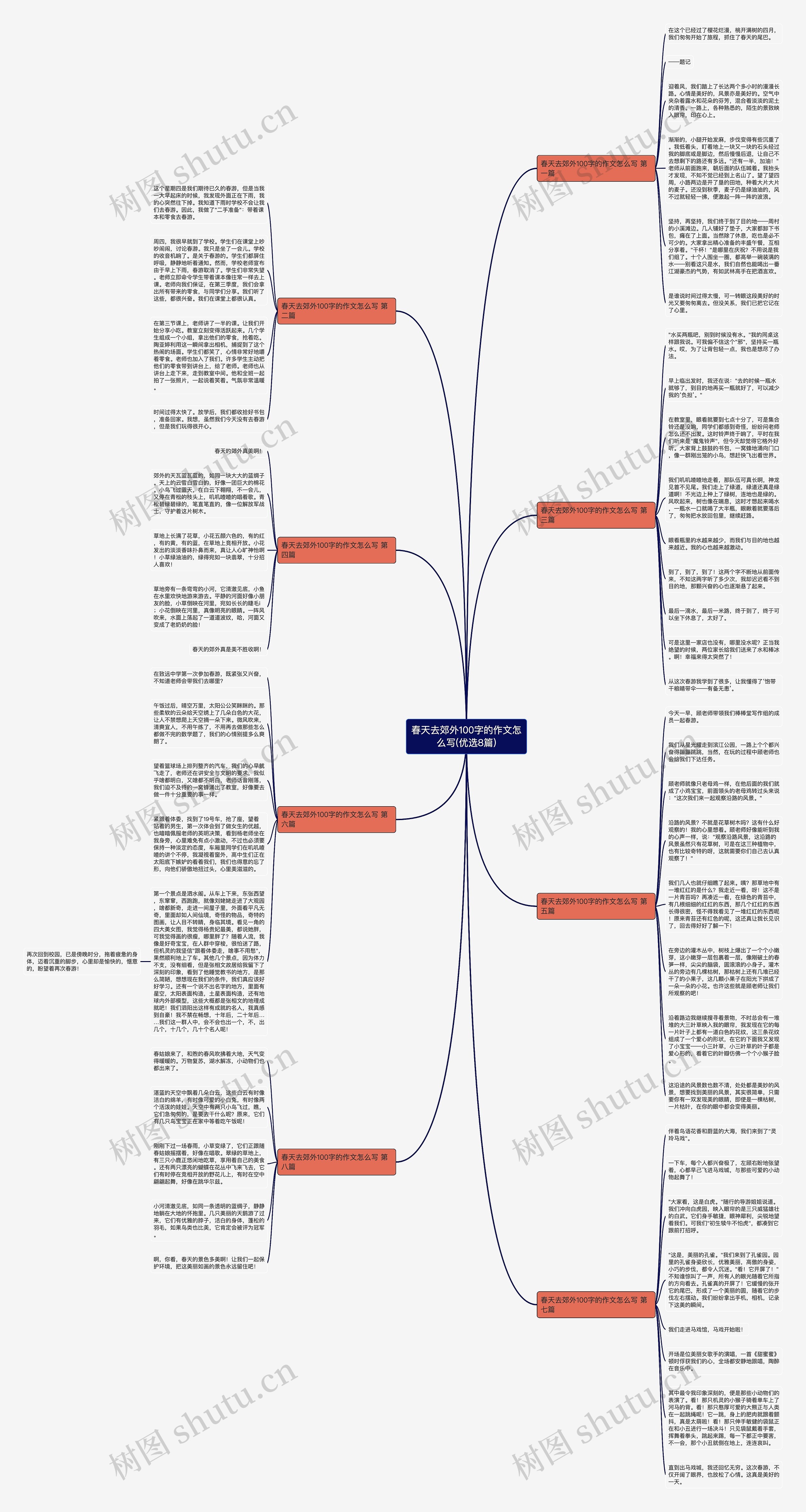 春天去郊外100字的作文怎么写(优选8篇)思维导图