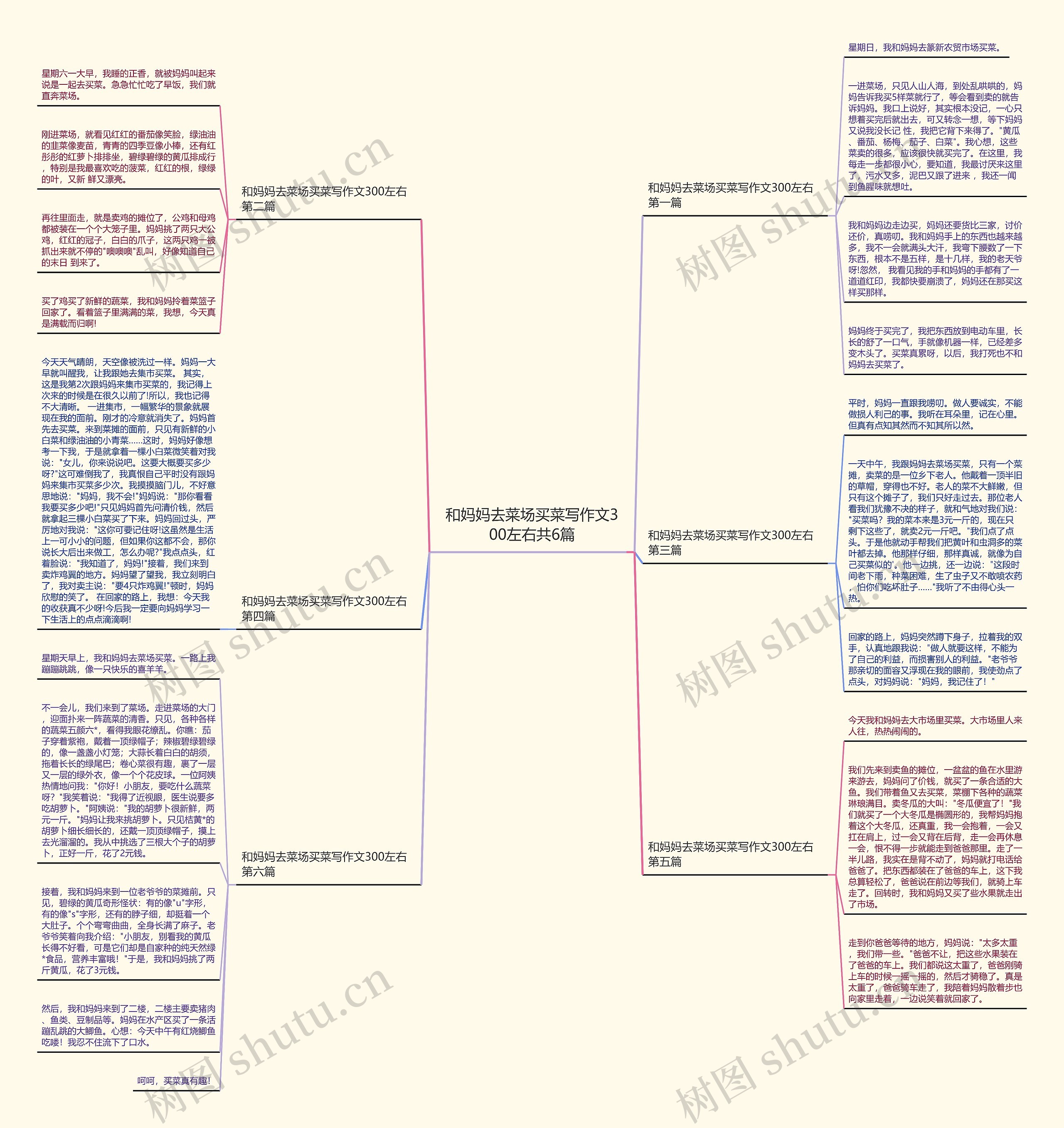 和妈妈去菜场买菜写作文300左右共6篇 和妈妈去菜场买菜写作文300左右共6篇