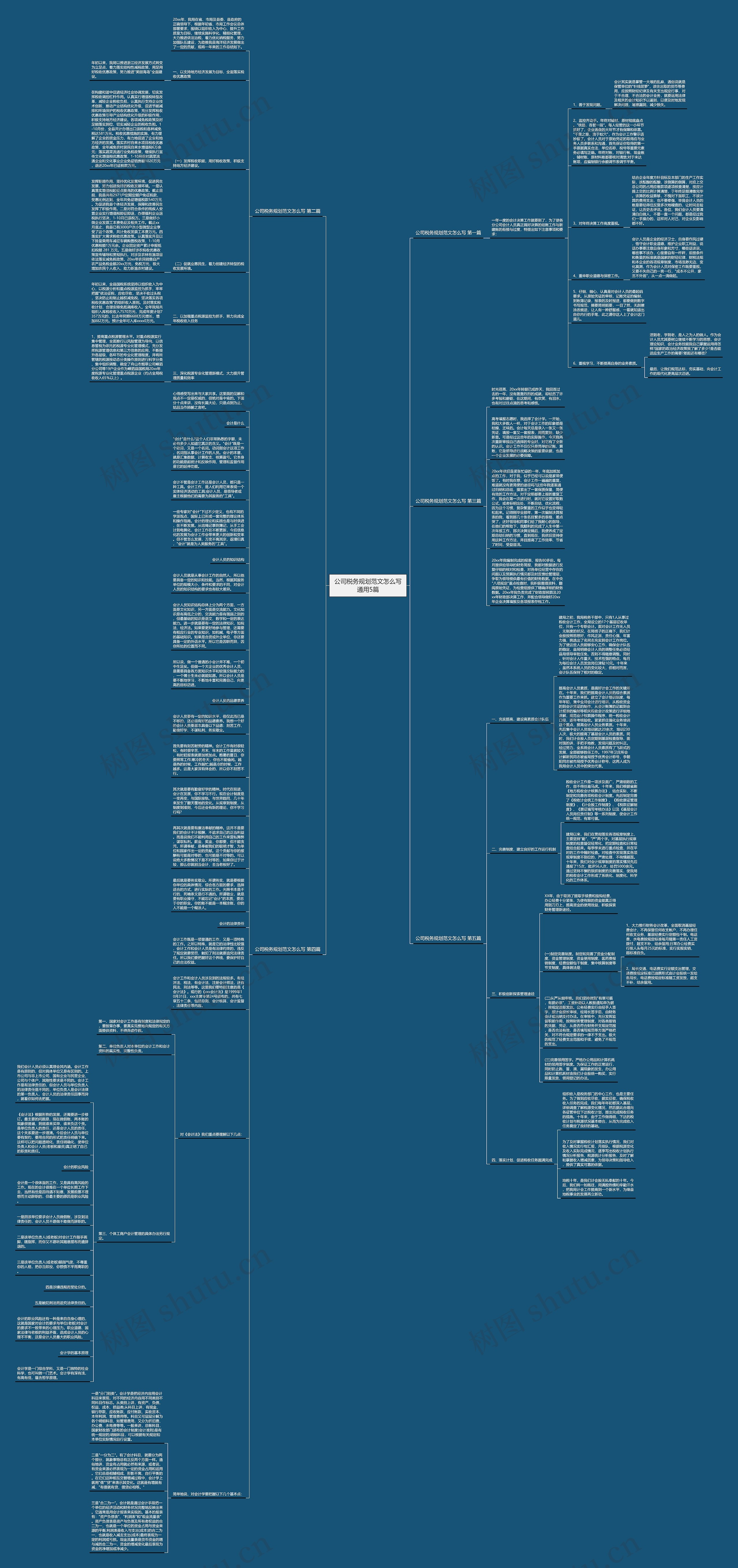 公司税务规划范文怎么写通用5篇