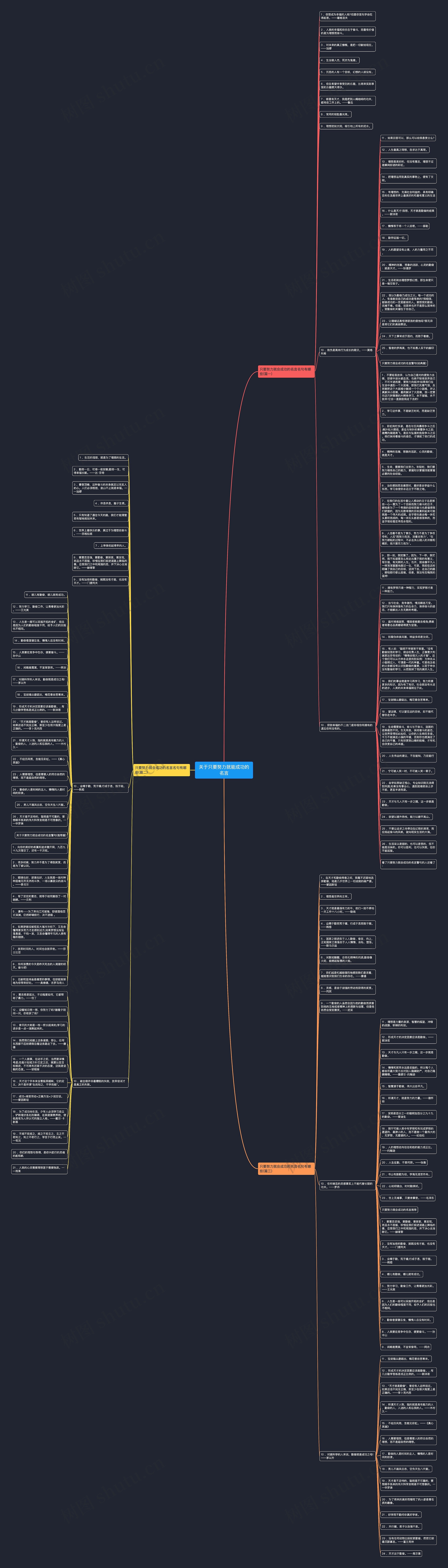 关于只要努力就能成功的名言思维导图