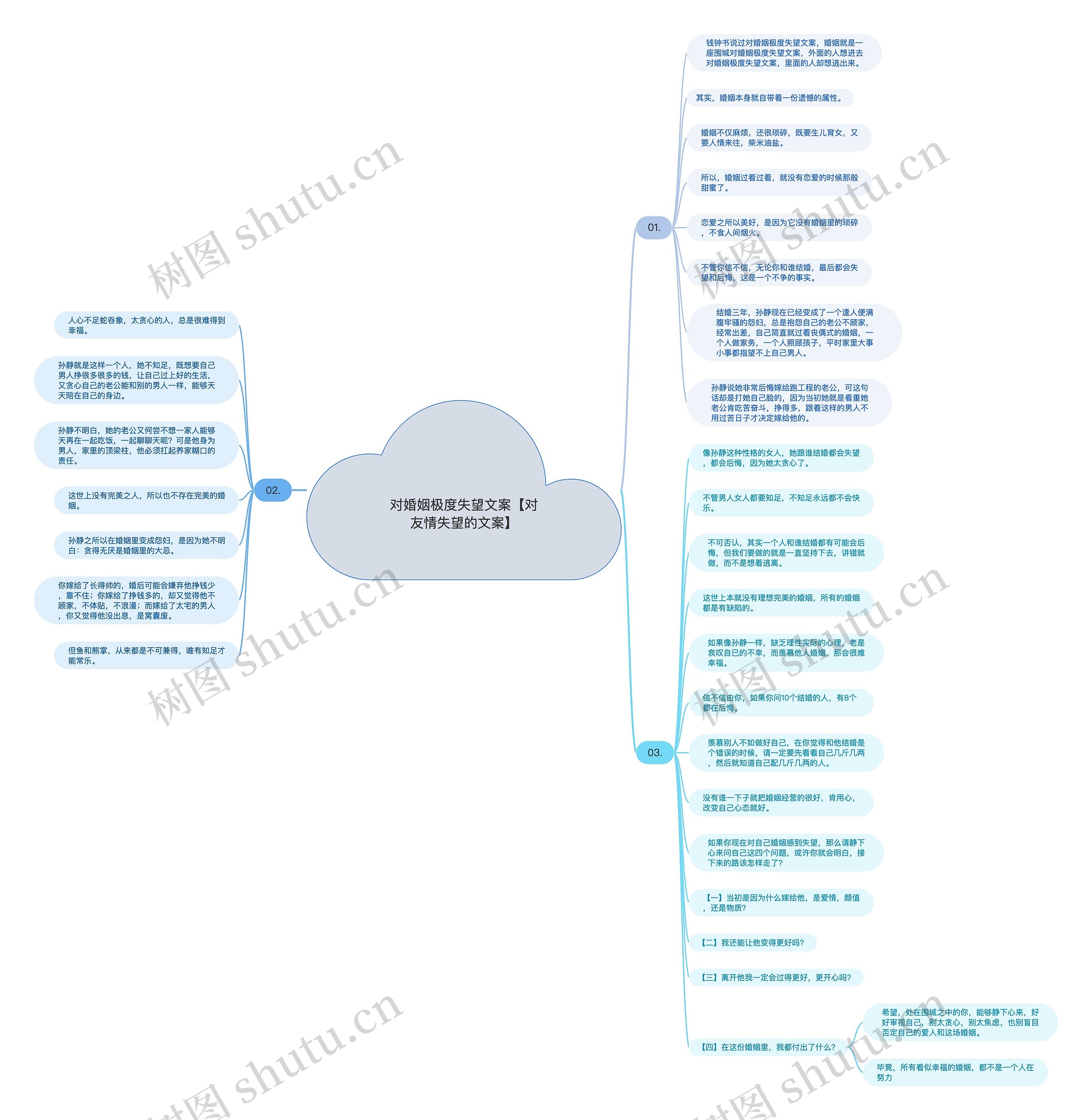 对婚姻极度失望文案【对友情失望的文案】思维导图