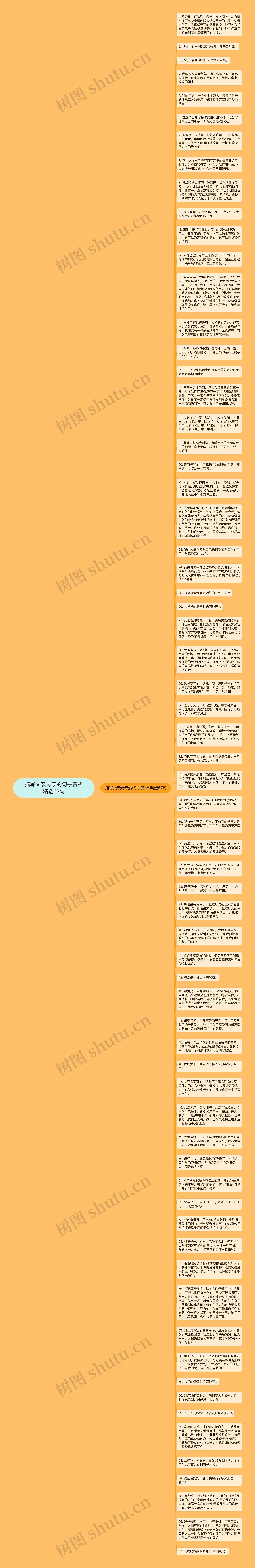 描写父亲母亲的句子赏析精选67句