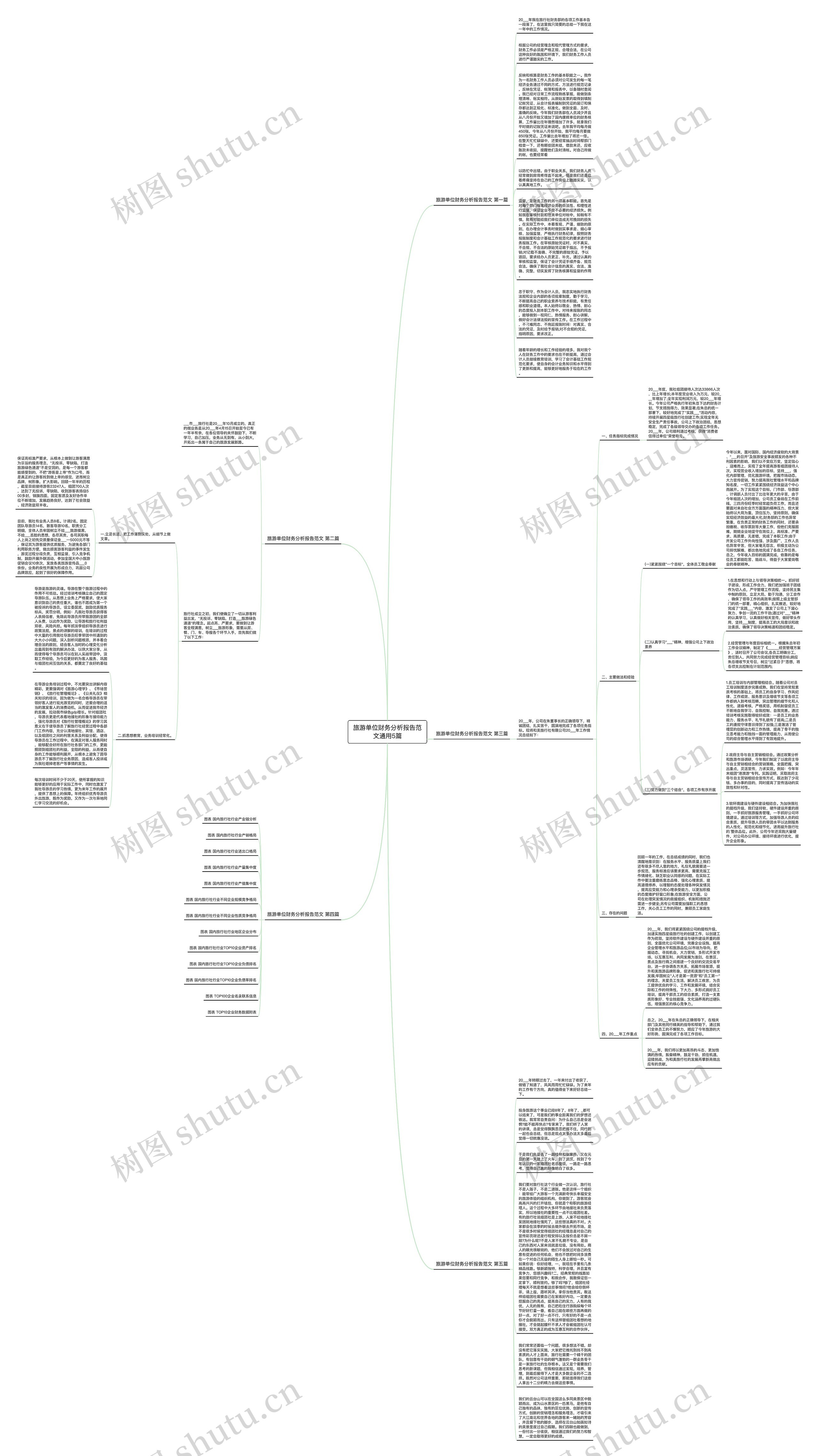 旅游单位财务分析报告范文通用5篇思维导图