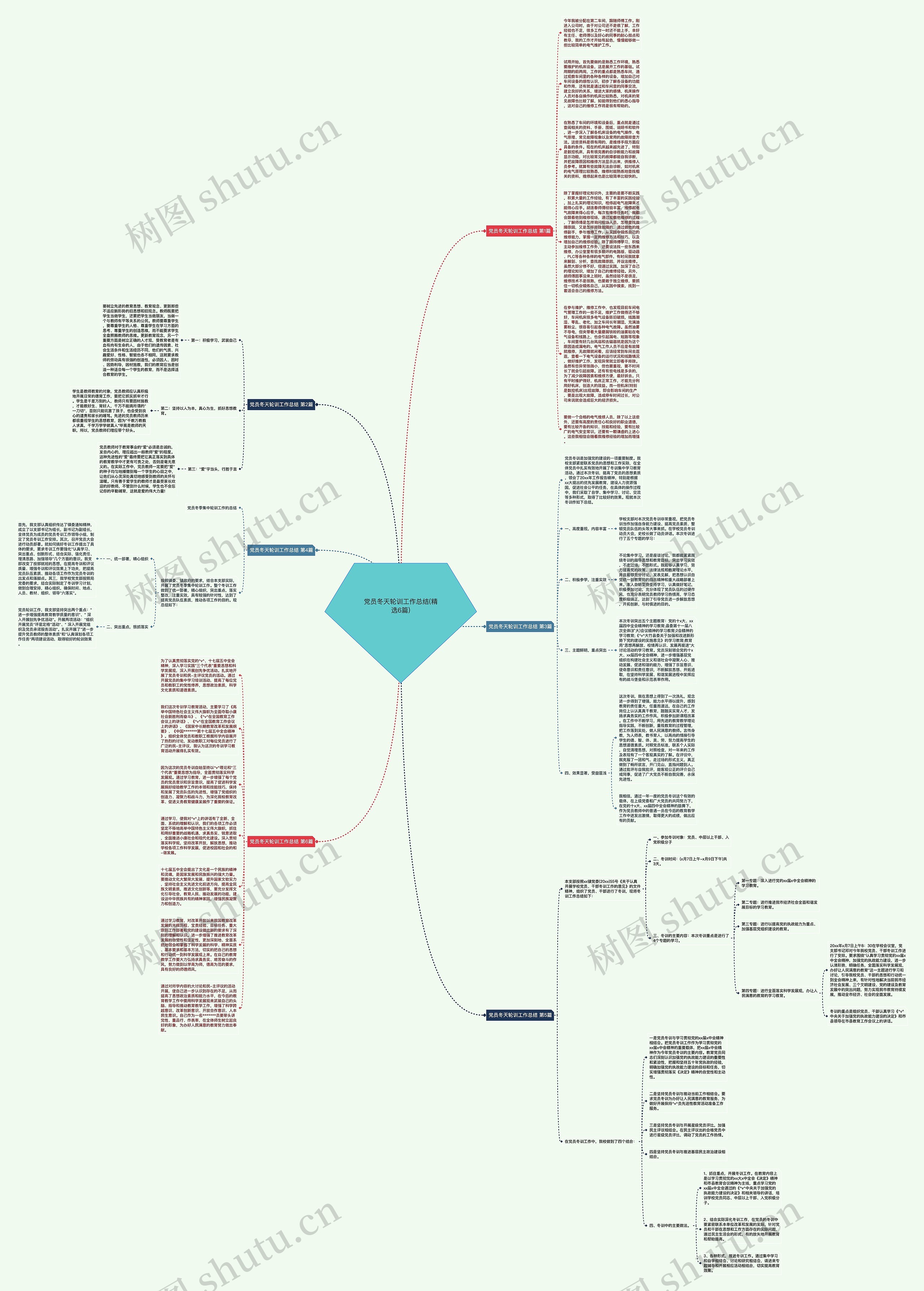 党员冬天轮训工作总结(精选6篇)思维导图