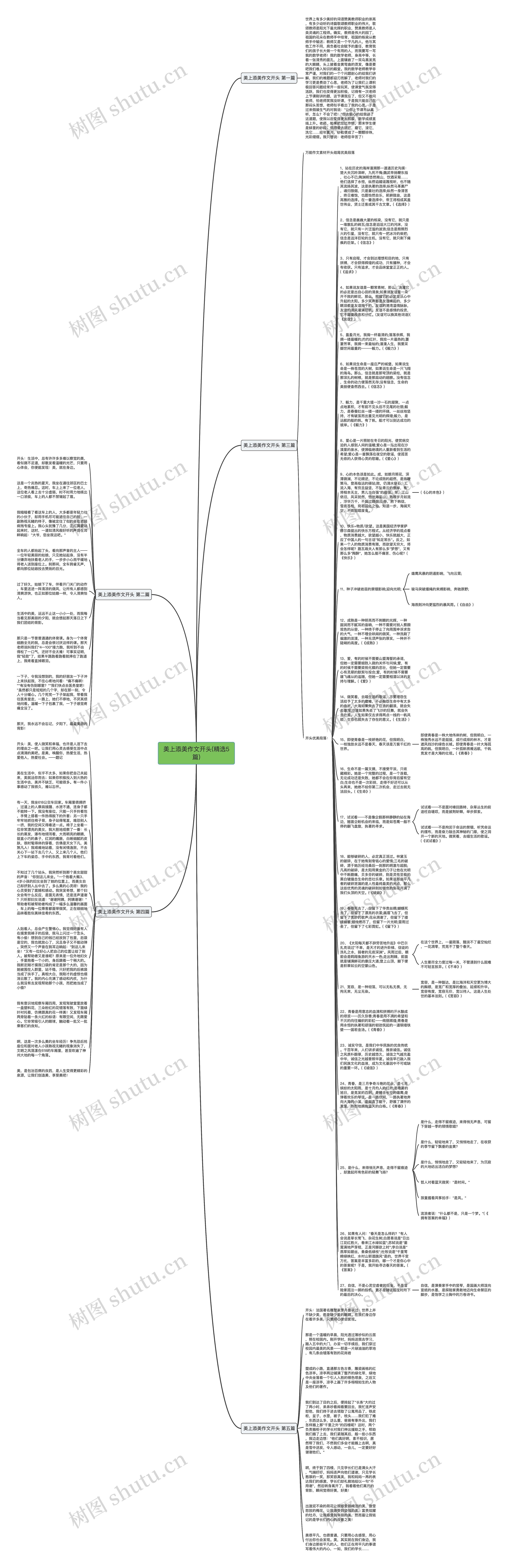 美上添美作文开头(精选5篇)思维导图