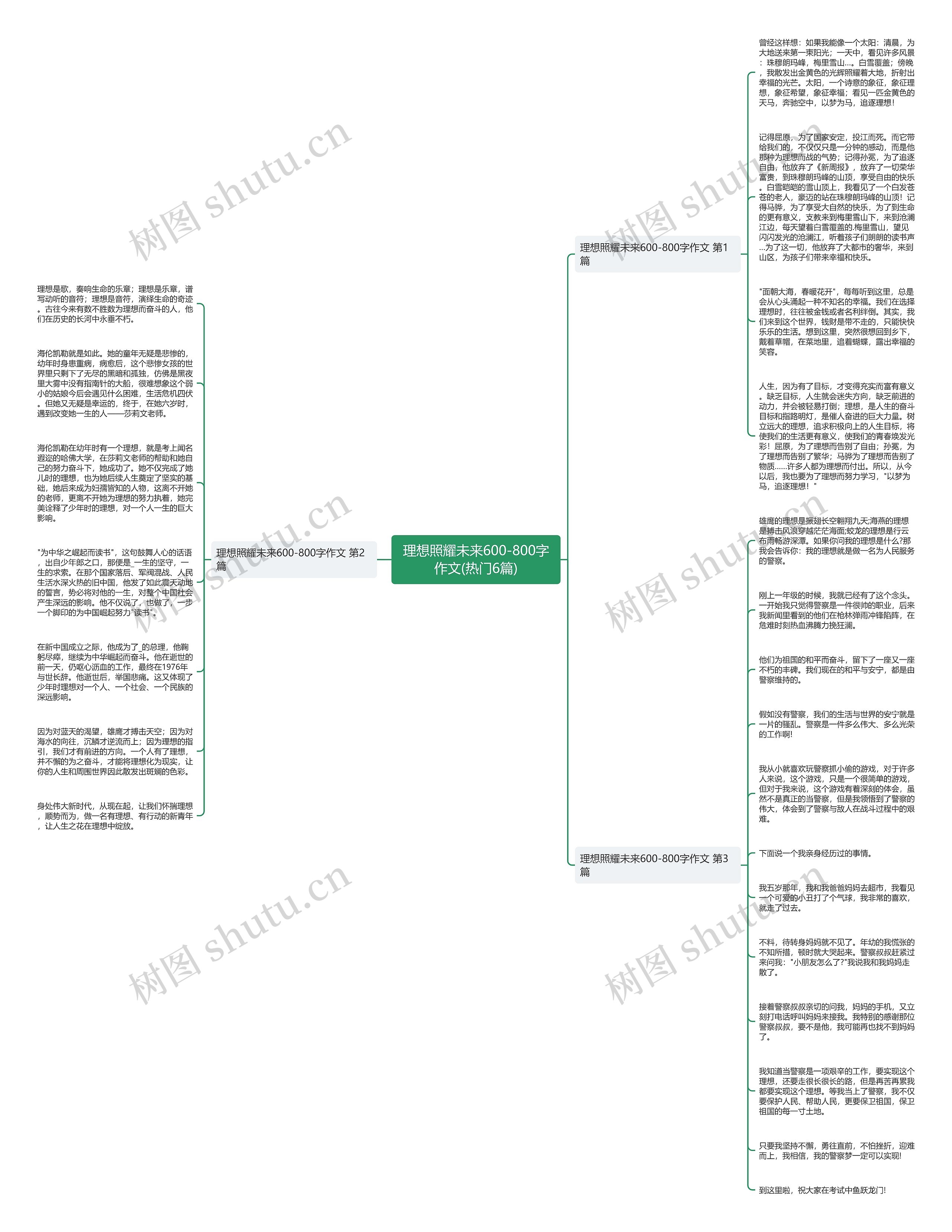 理想照耀未来600-800字作文(热门6篇)思维导图