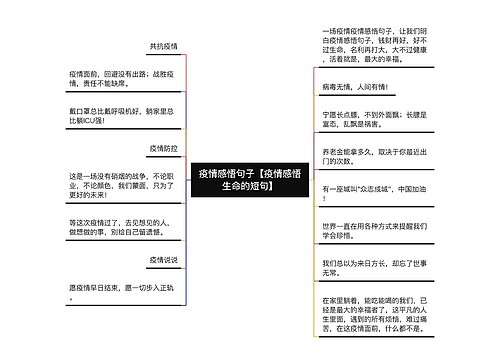 疫情感悟句子【疫情感悟生命的短句】