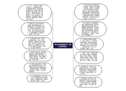 家乡的味道唯美句子【家乡情怀短语】