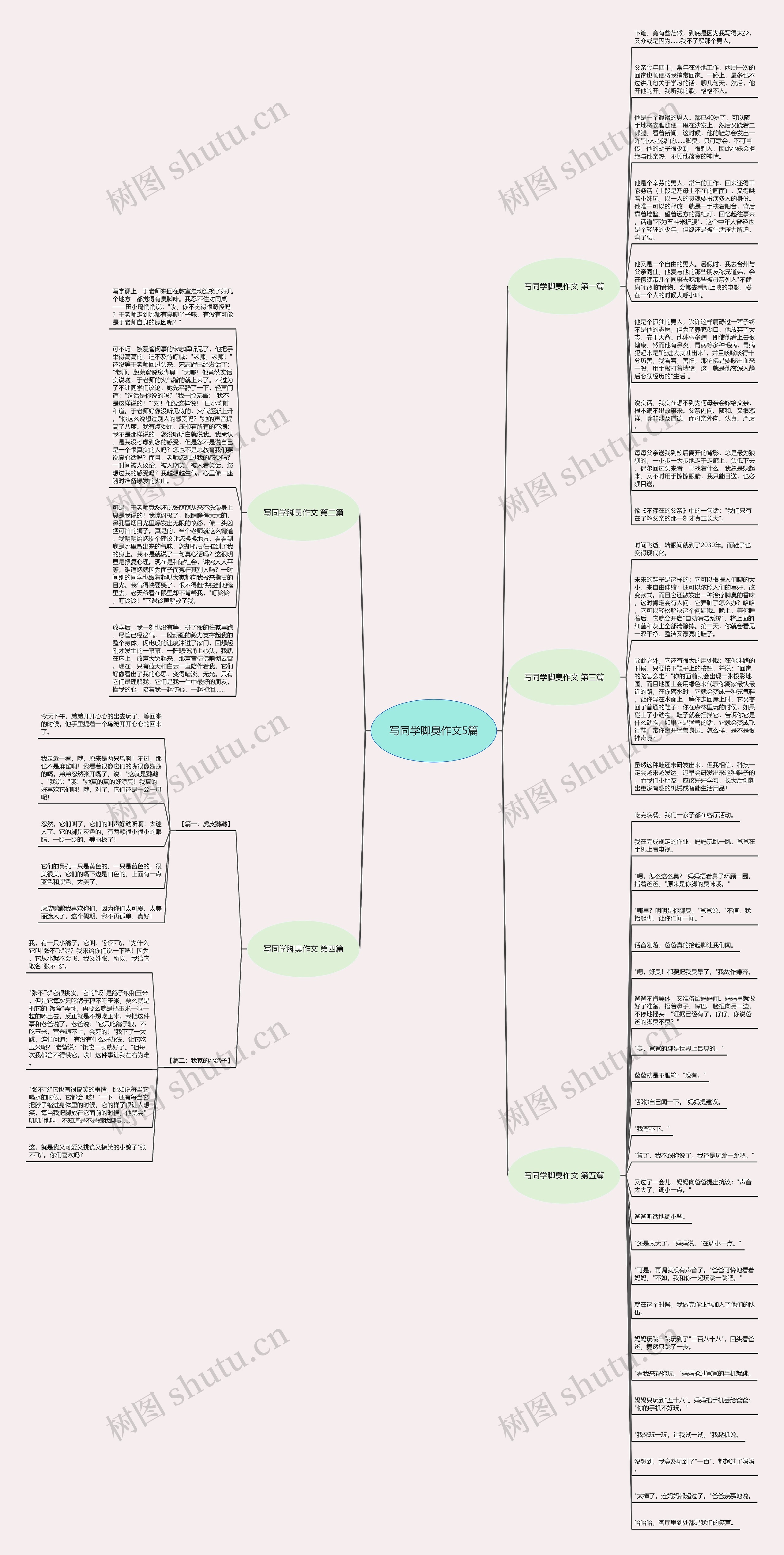写同学脚臭作文5篇思维导图