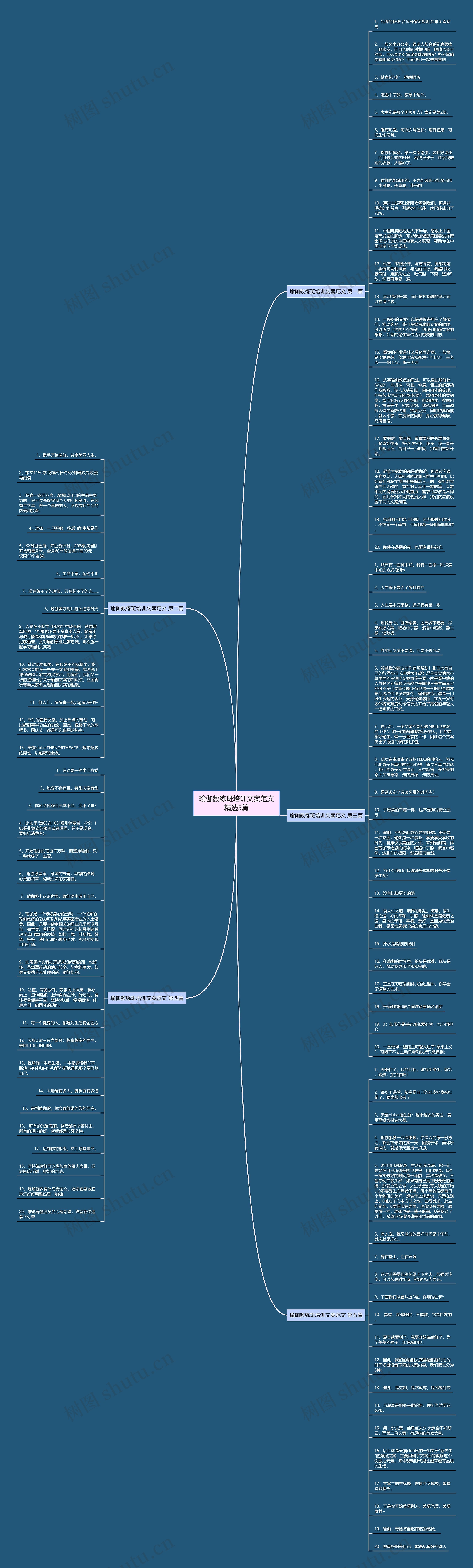 瑜伽教练班培训文案范文精选5篇思维导图