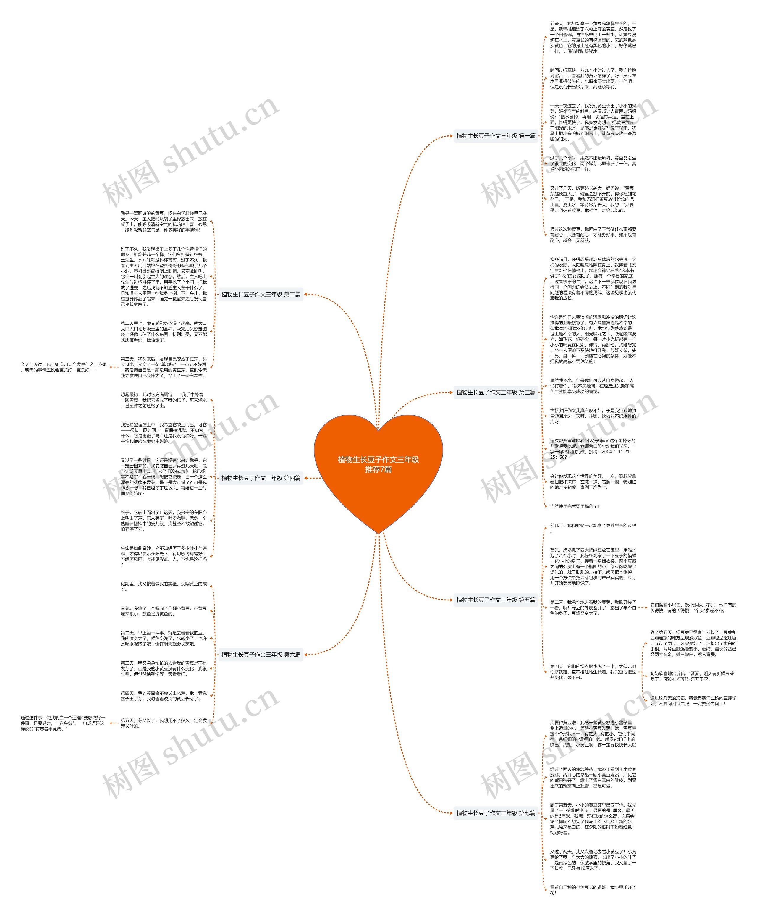 植物生长豆子作文三年级推荐7篇思维导图高清图 植物生长豆子作文三年级推荐7篇思维导图