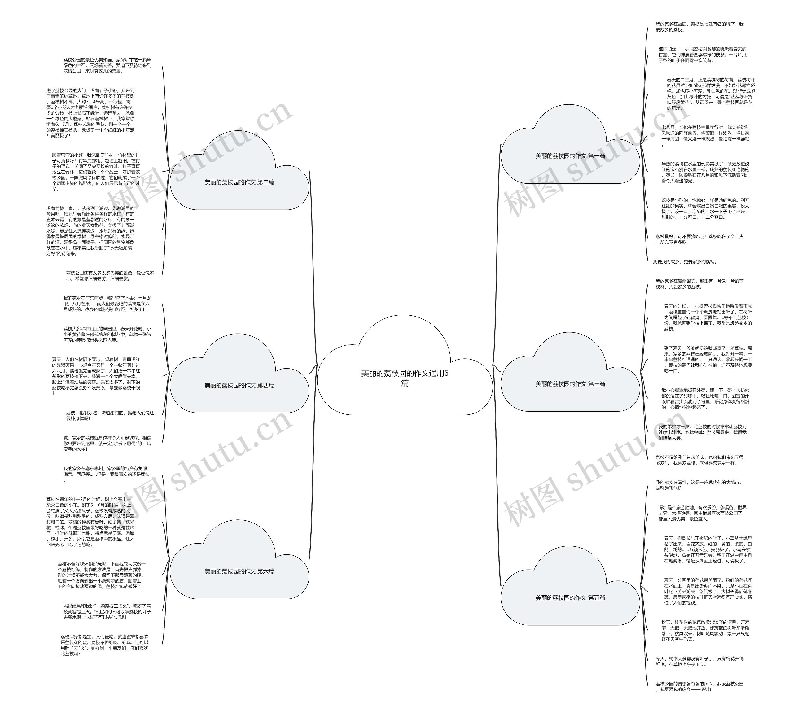 美丽的荔枝园的作文通用6篇思维导图