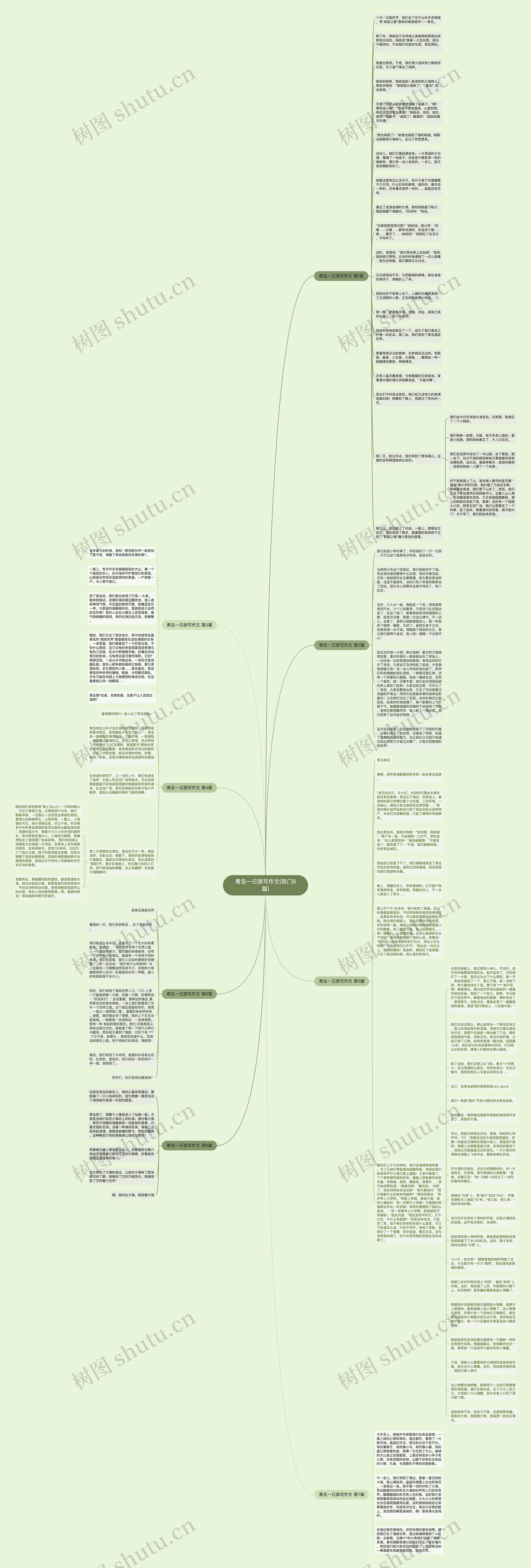 青岛一日游写作文(热门8篇)思维导图
