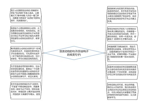 赞美动物的句子(形容鸭子的唯美句子)