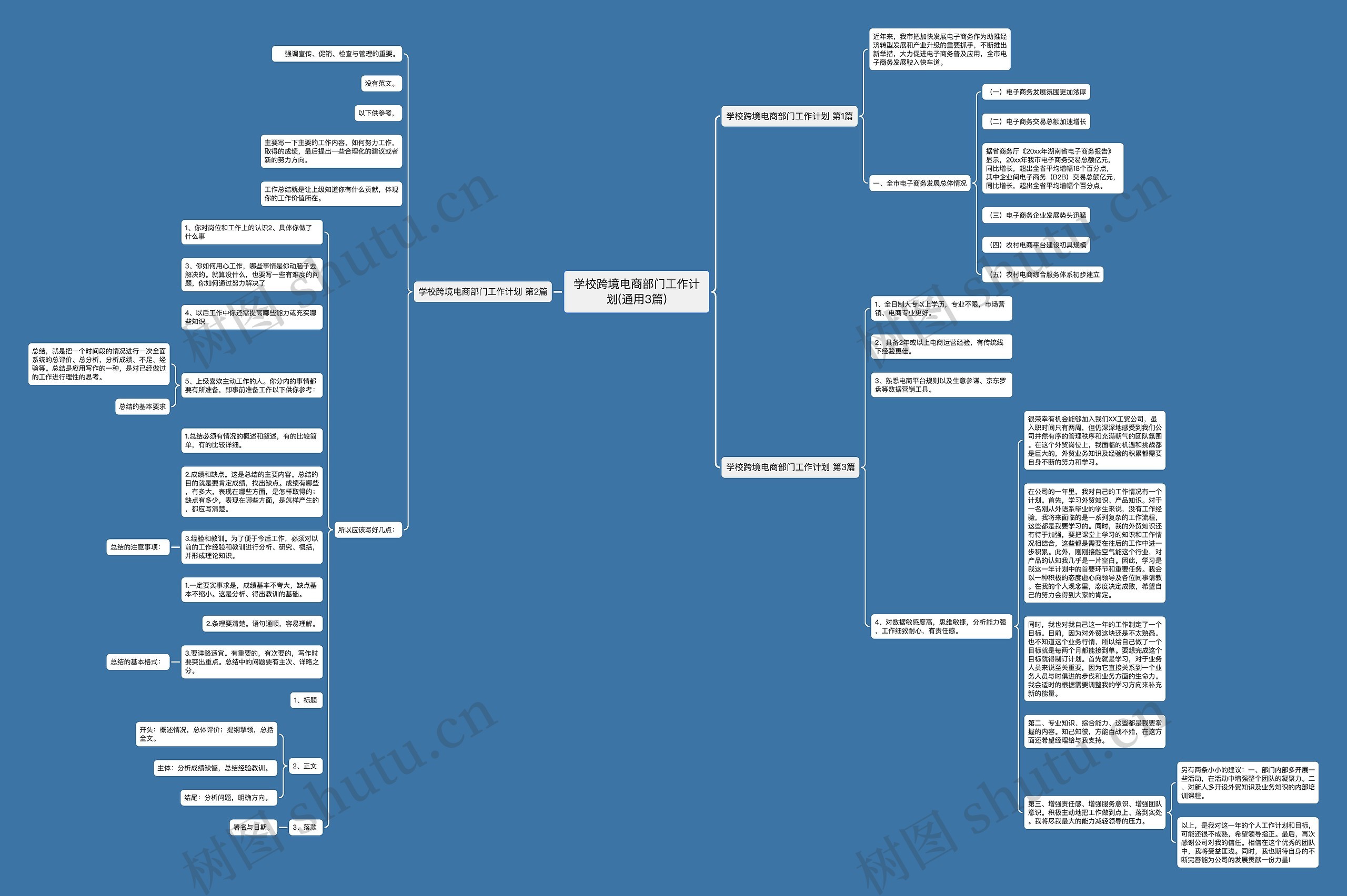 学校跨境电商部门工作计划(通用3篇)思维导图