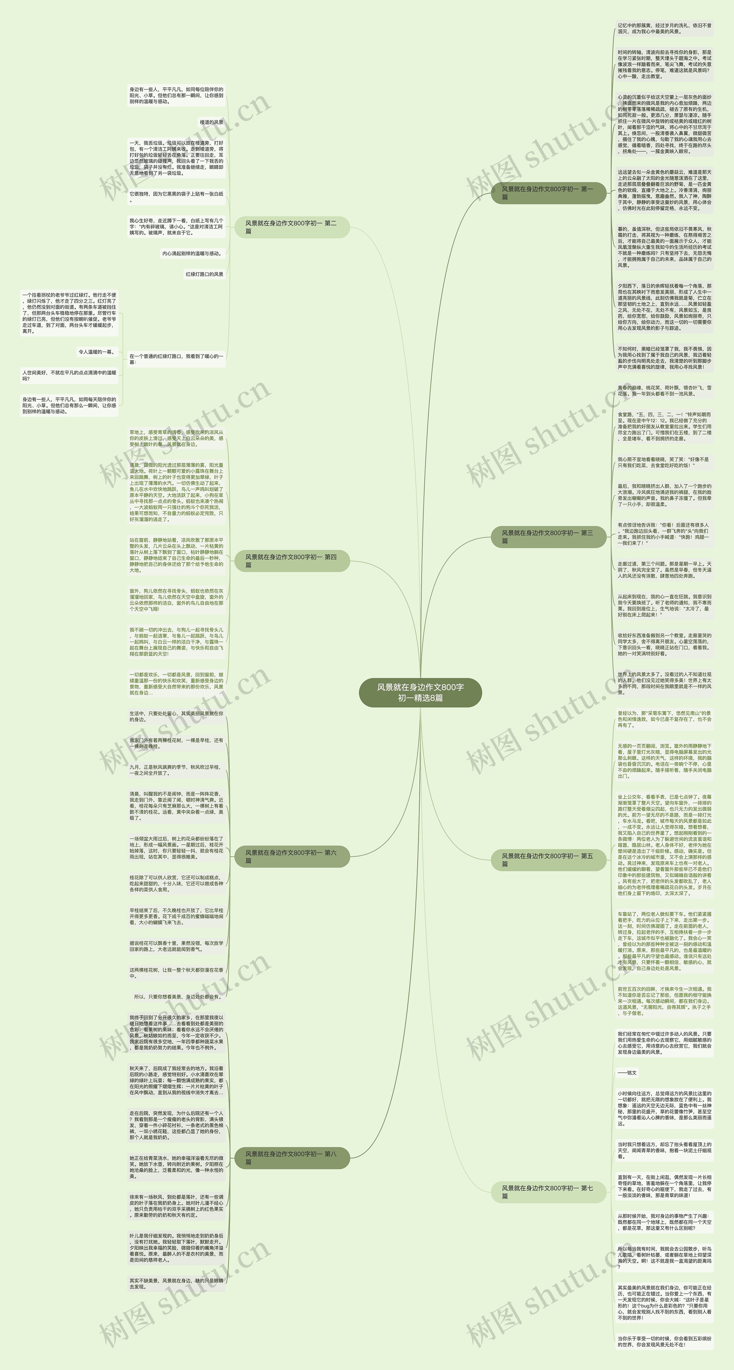 风景就在身边作文800字初一精选8篇思维导图