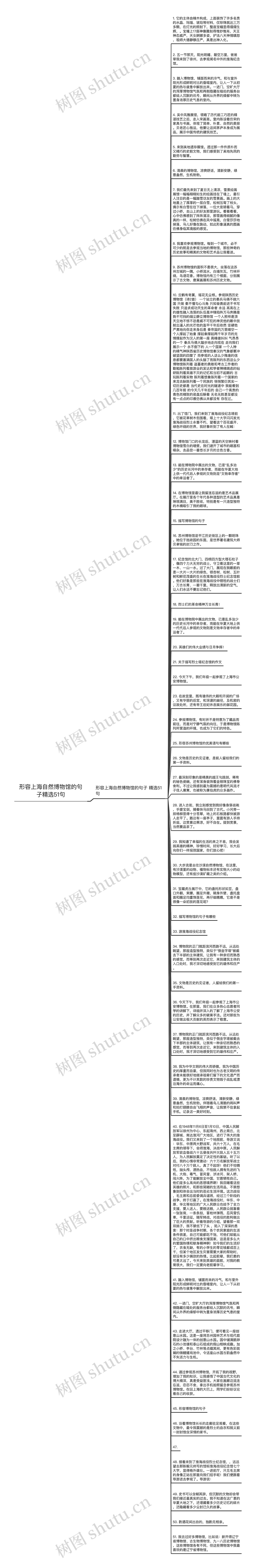 形容上海自然博物馆的句子精选51句思维导图