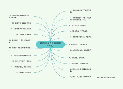 说说短句子大全【说说短句10字】