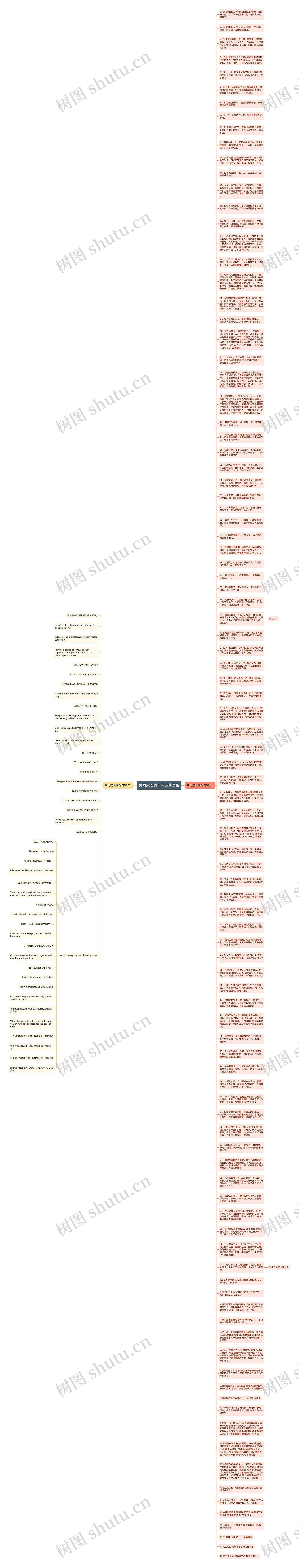 共同成长的句子经典语录思维导图
