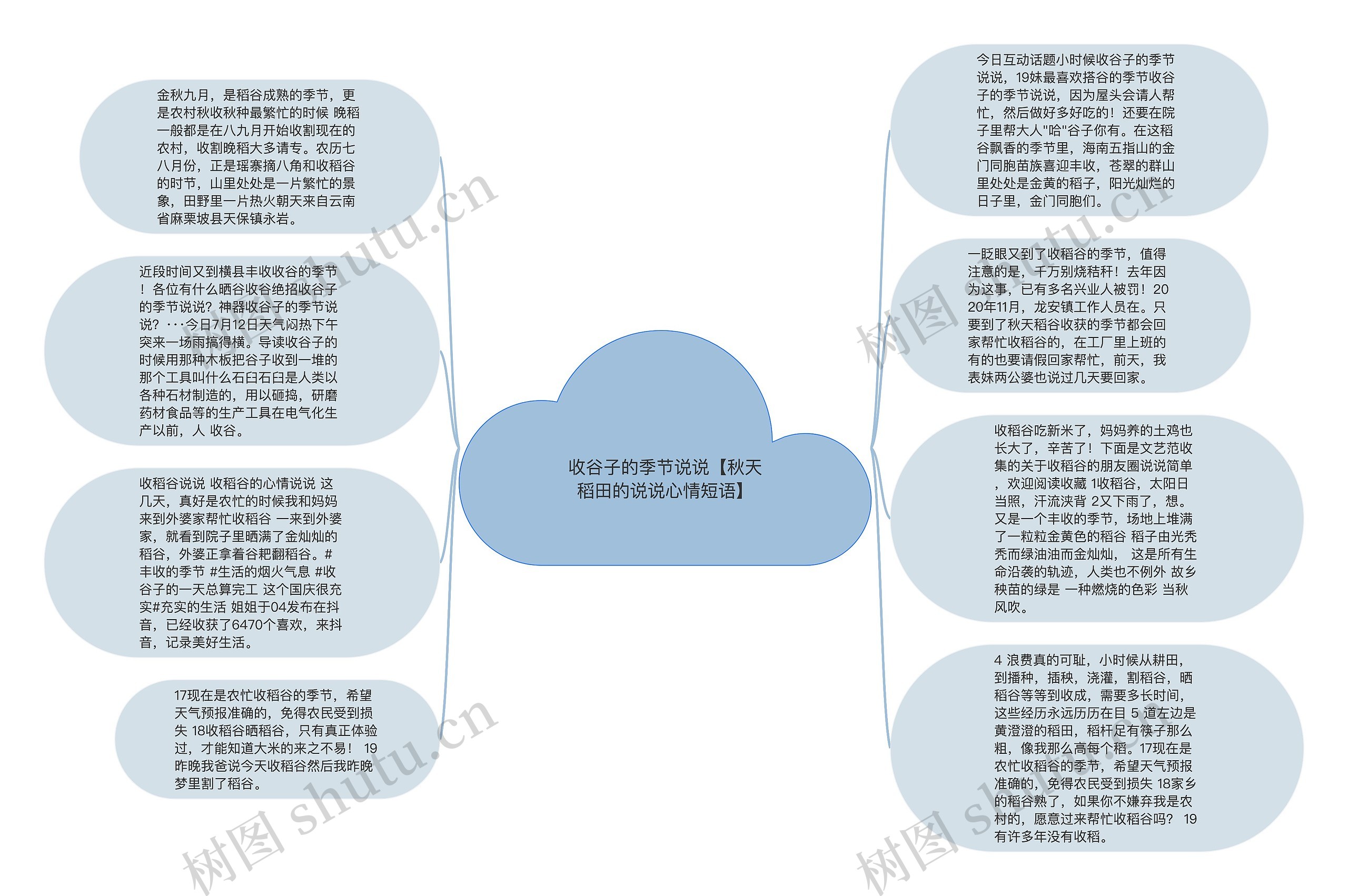 收谷子的季节说说【秋天稻田的说说心情短语】