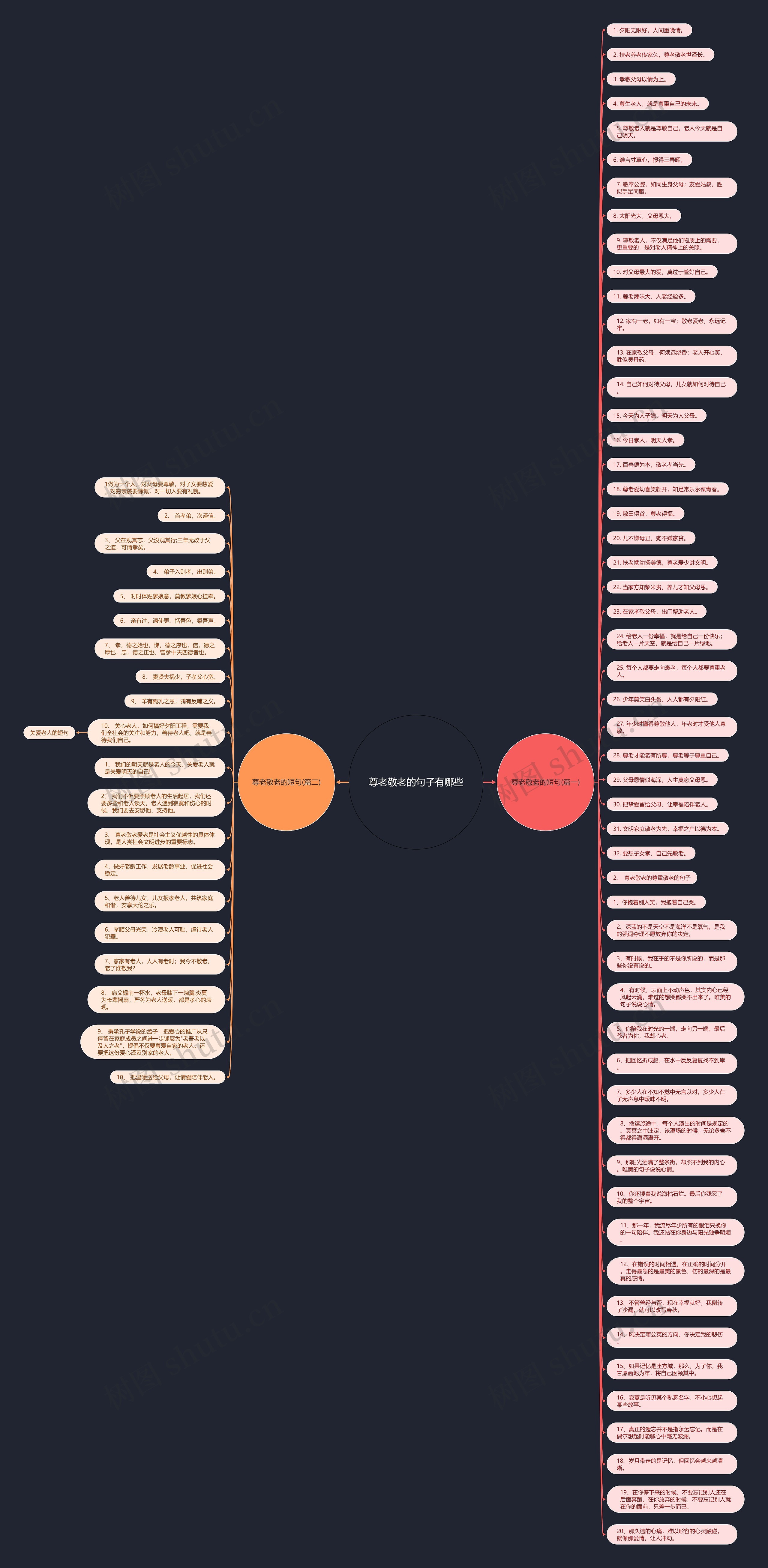 尊老敬老的句子有哪些思维导图
