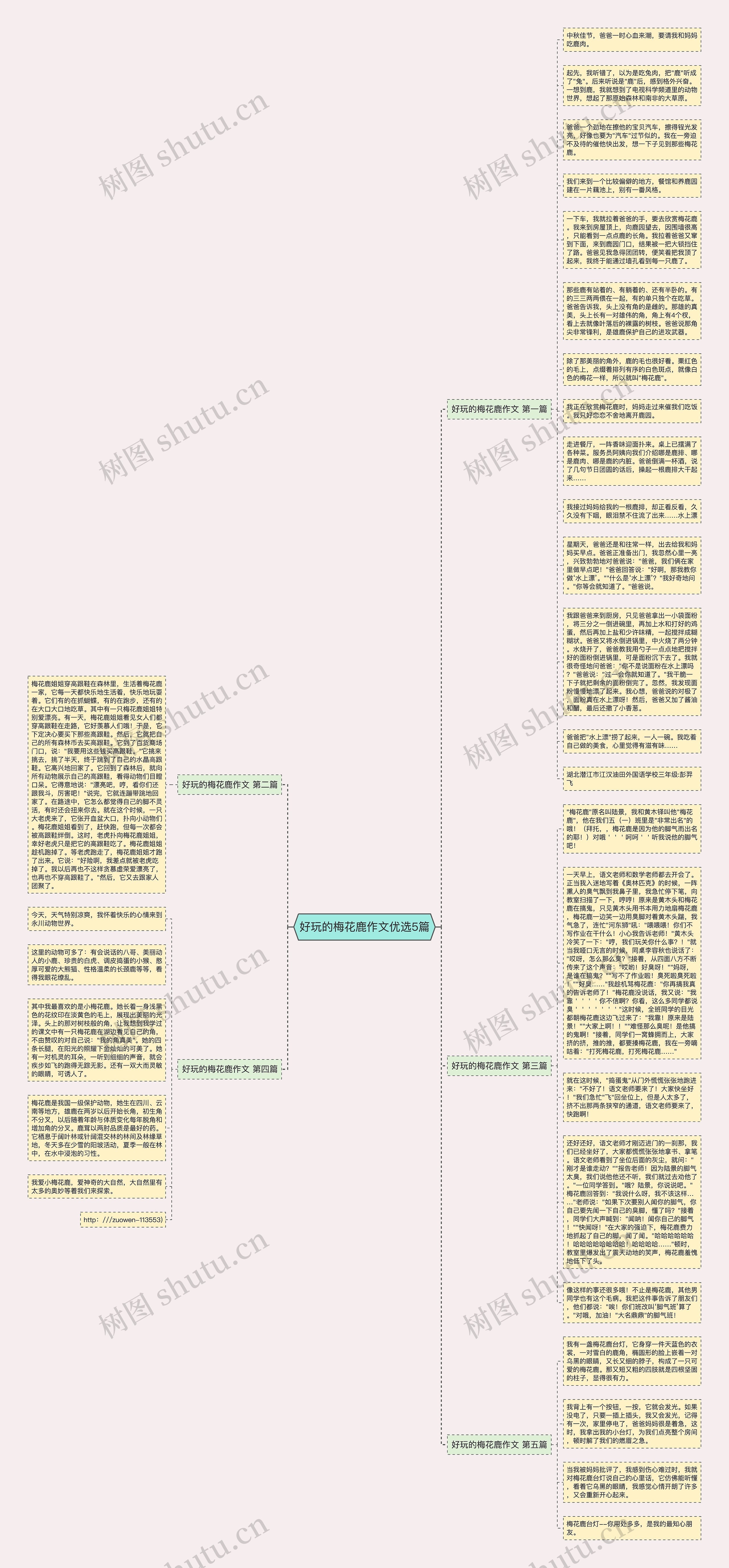 好玩的梅花鹿作文优选5篇思维导图