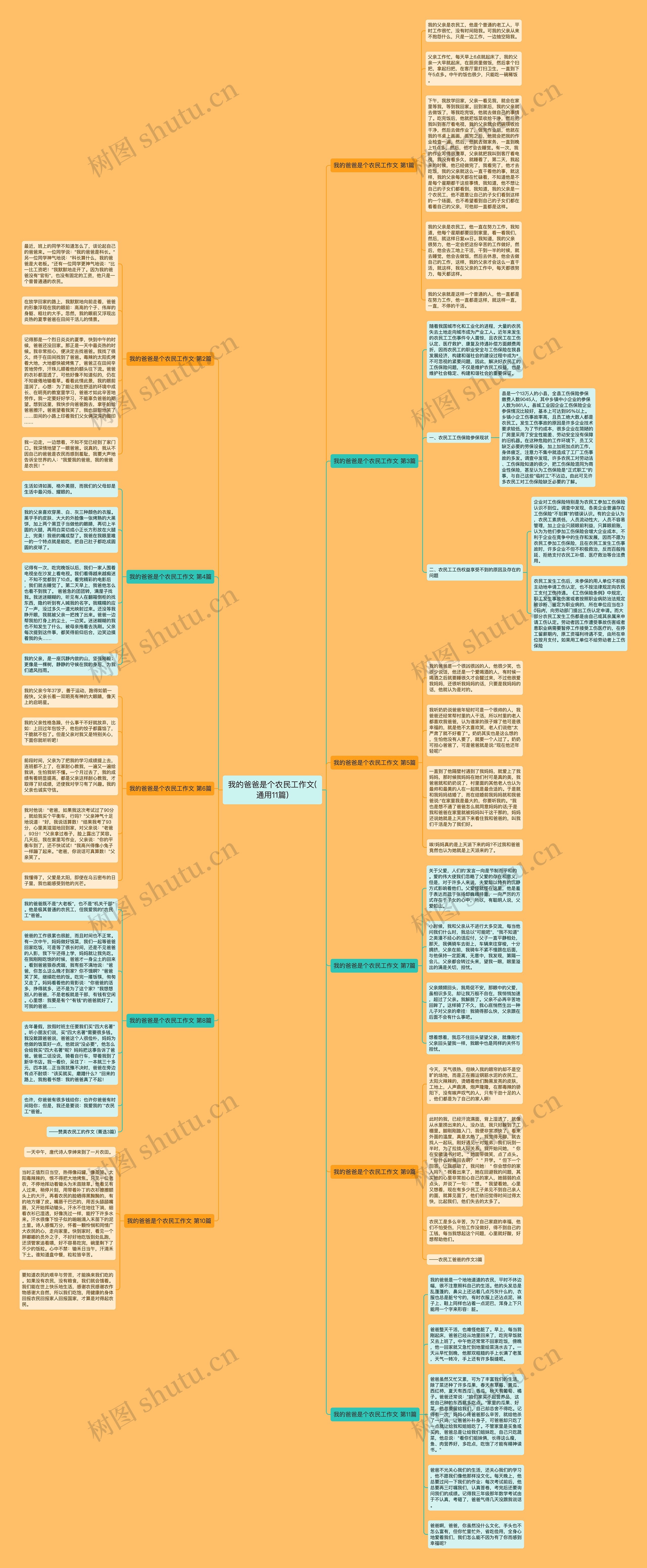 我的爸爸是个农民工作文(通用11篇)思维导图