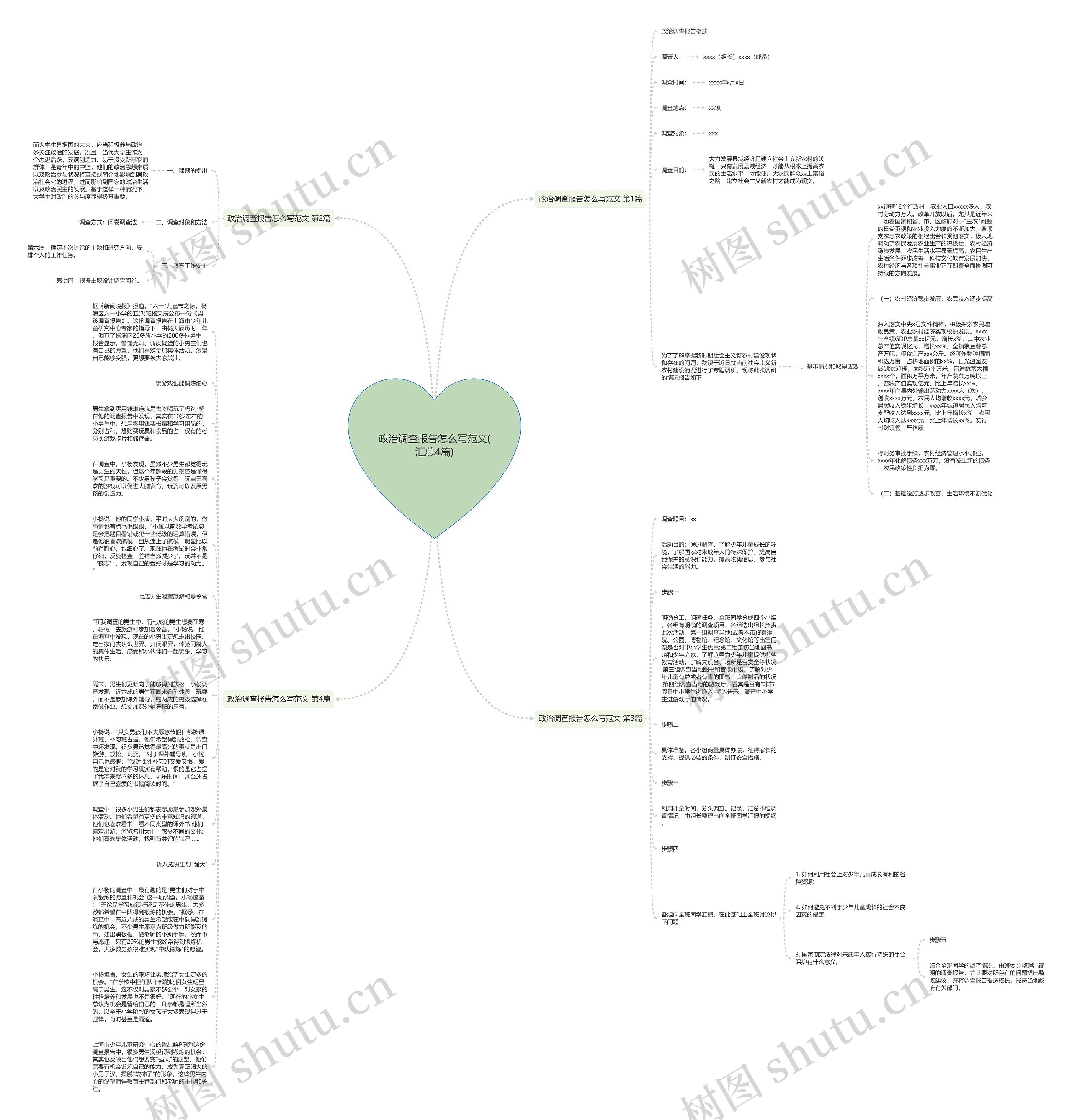 政治调查报告怎么写范文(汇总4篇)思维导图