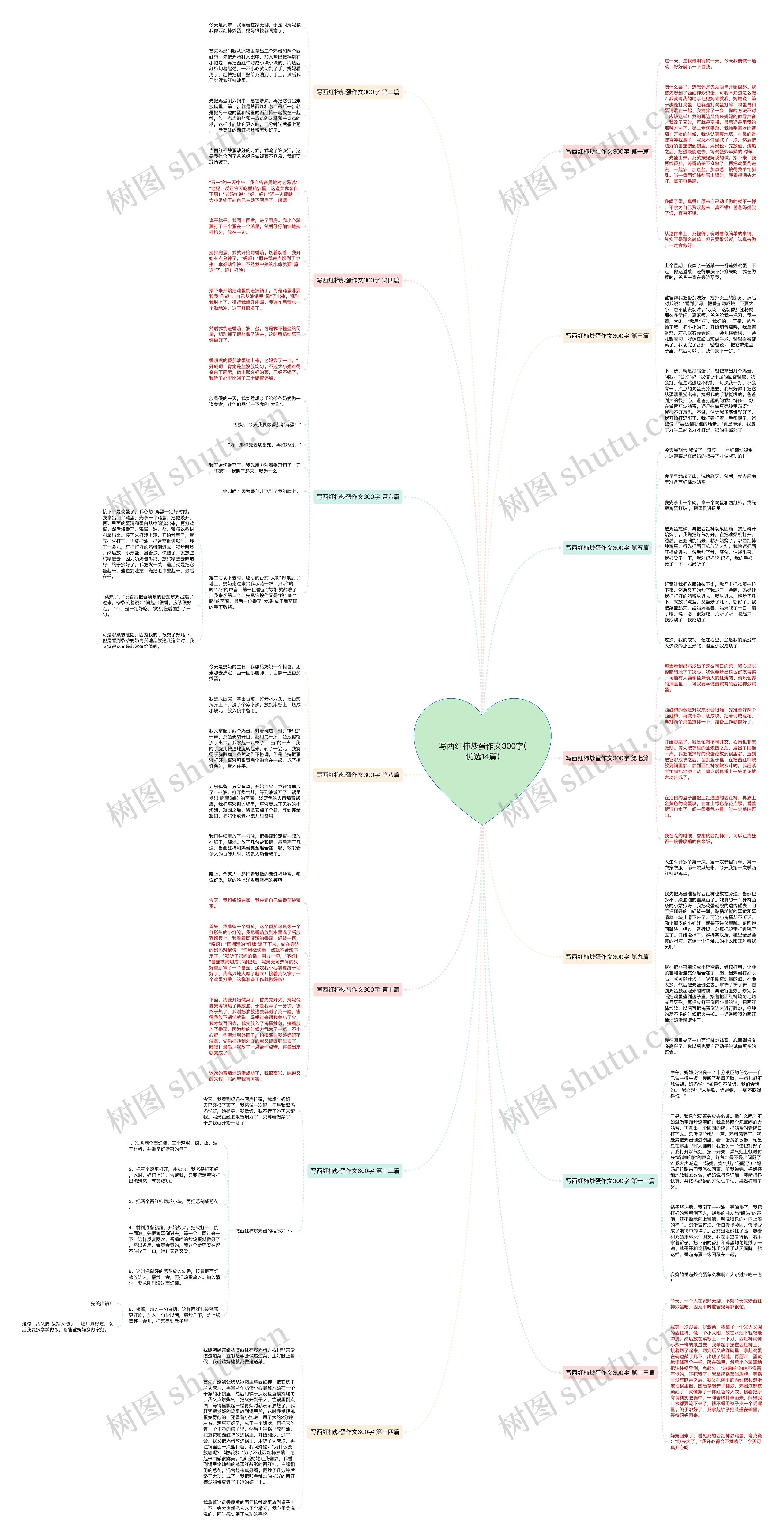 写西红柿炒蛋作文300字(优选14篇)思维导图