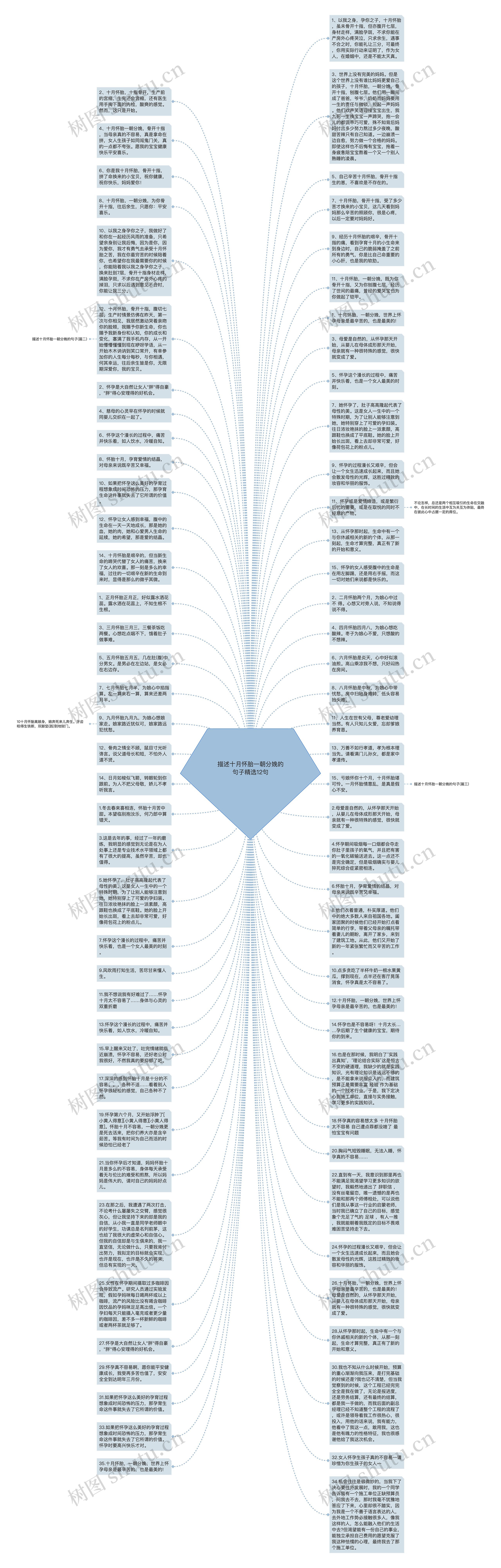 描述十月怀胎一朝分娩的句子精选12句思维导图