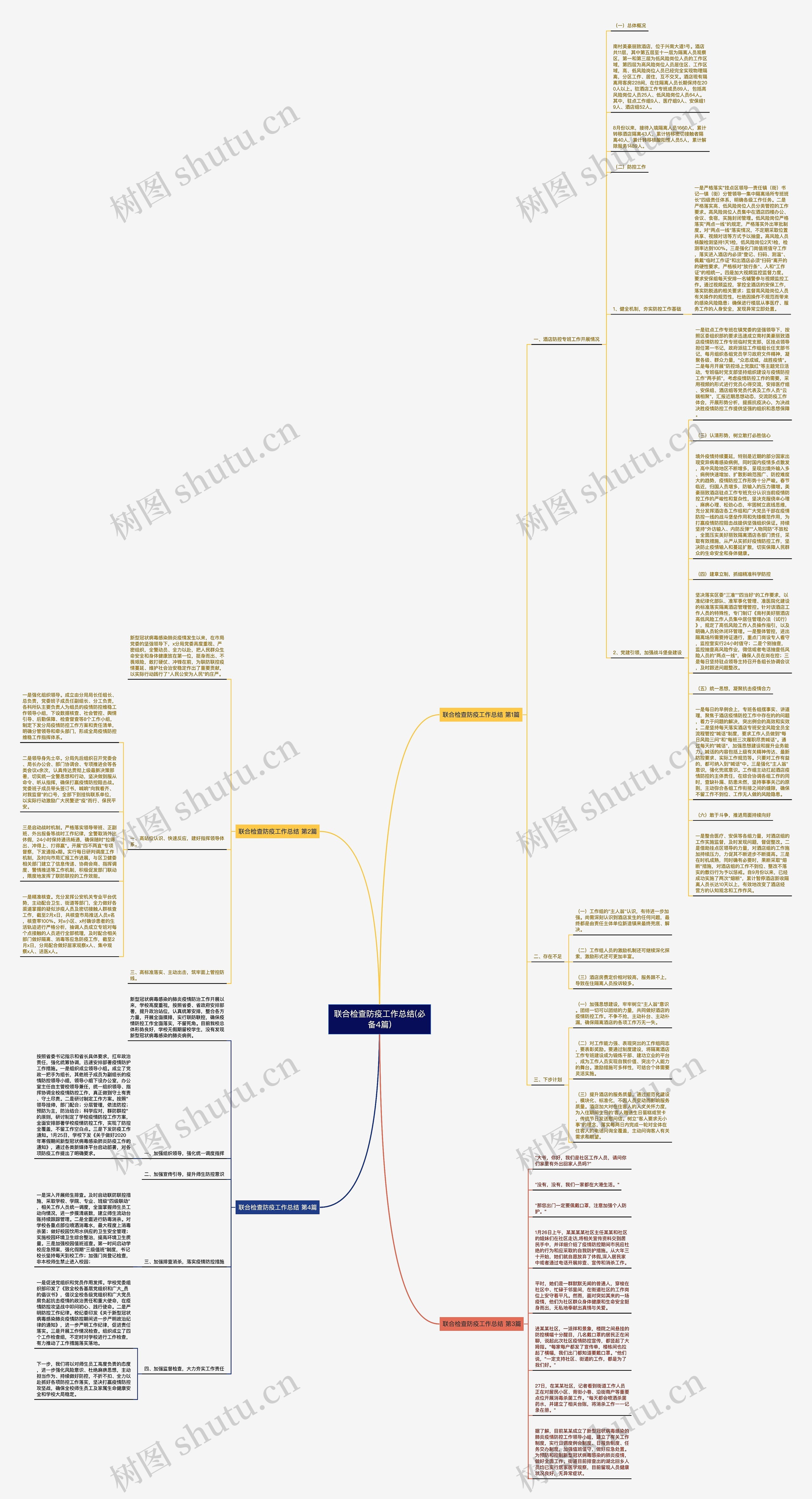 联合检查防疫工作总结(必备4篇)思维导图