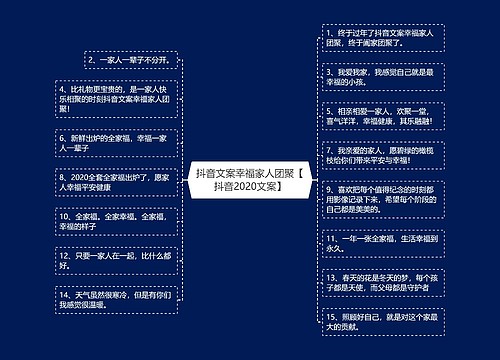 抖音文案幸福家人团聚【抖音2020文案】