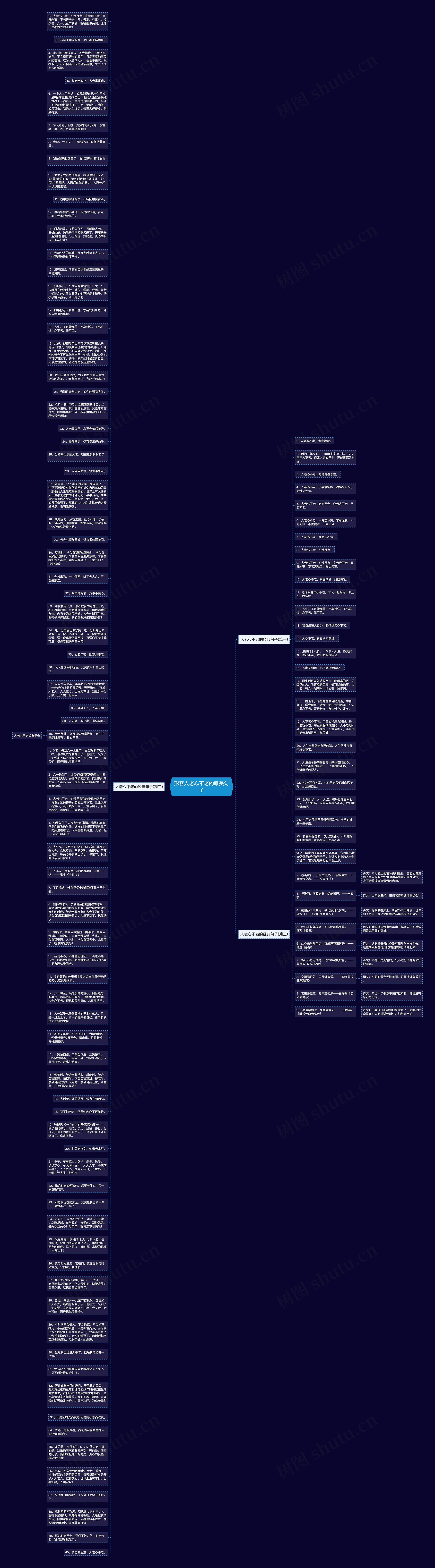 形容人老心不老的唯美句子思维导图