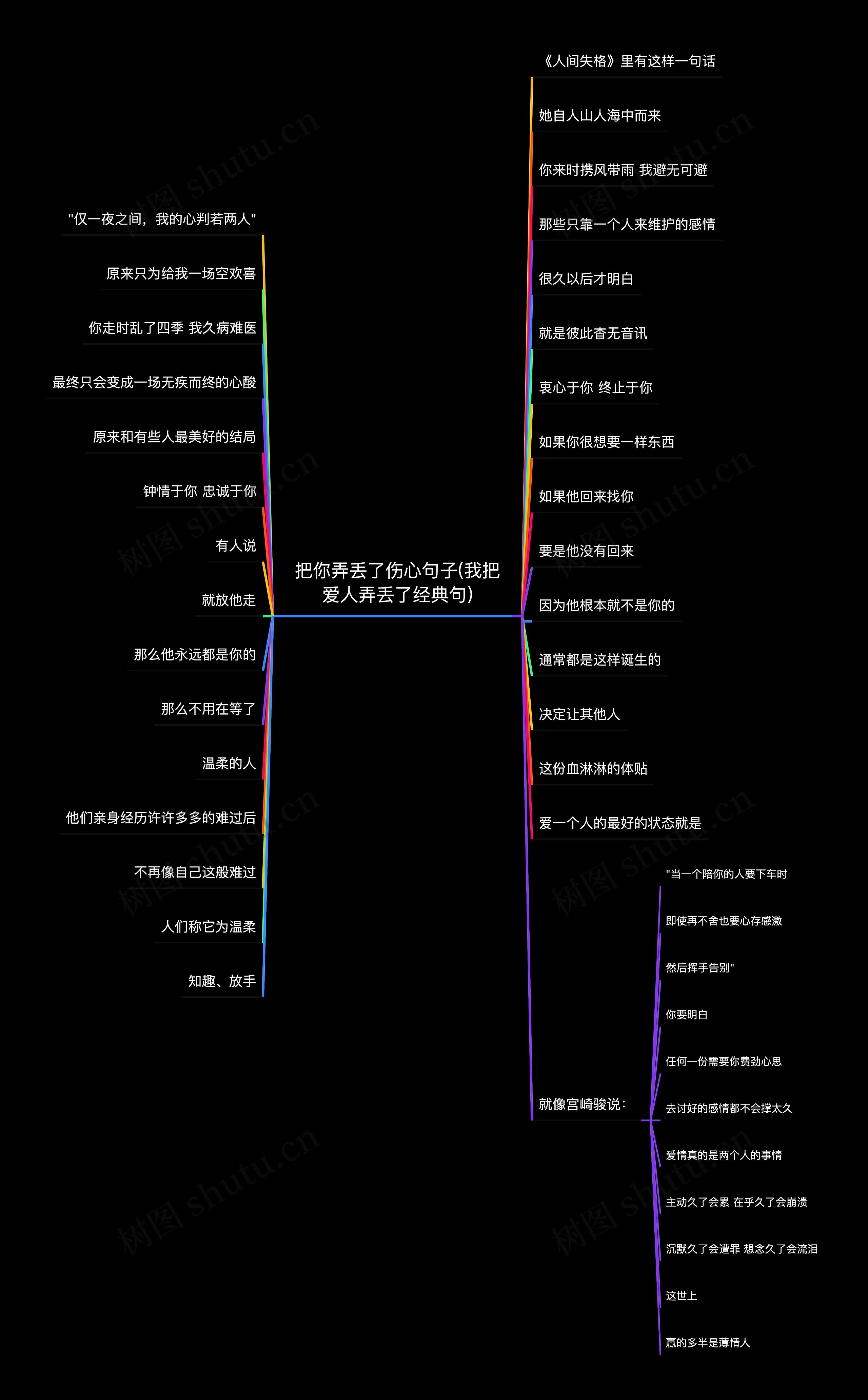 把你弄丢了伤心句子(我把爱人弄丢了经典句)思维导图