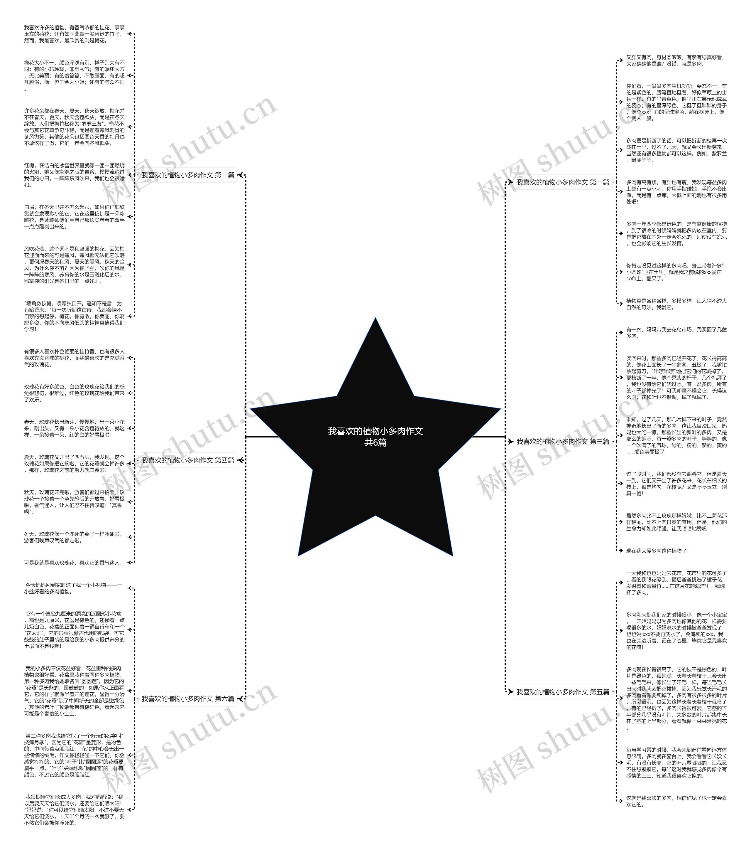 我喜欢的植物小多肉作文共6篇思维导图