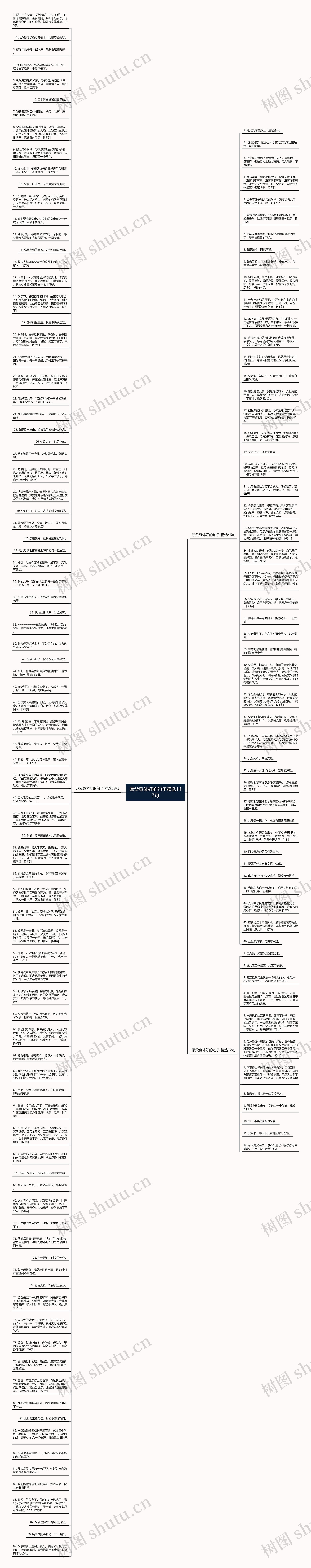 愿父身体好的句子精选147句思维导图