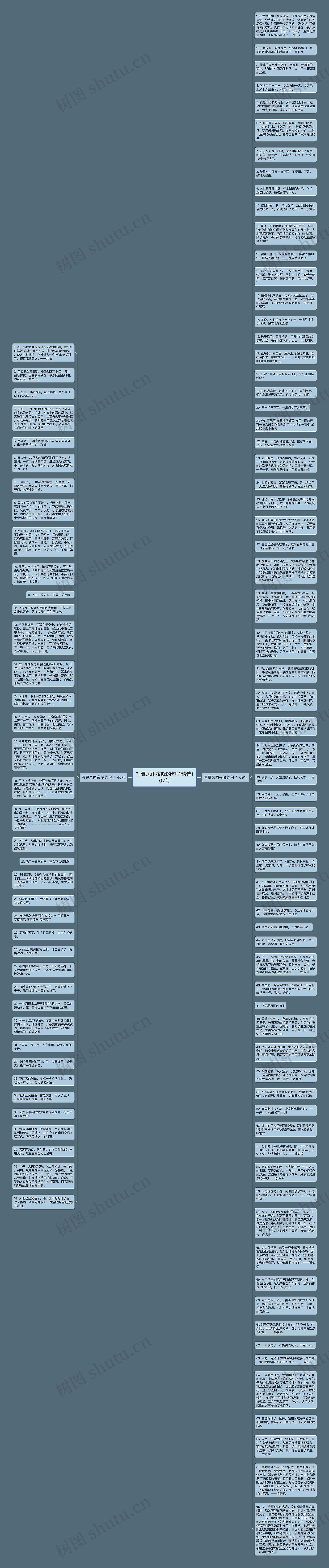 写暴风雨夜晚的句子精选107句思维导图