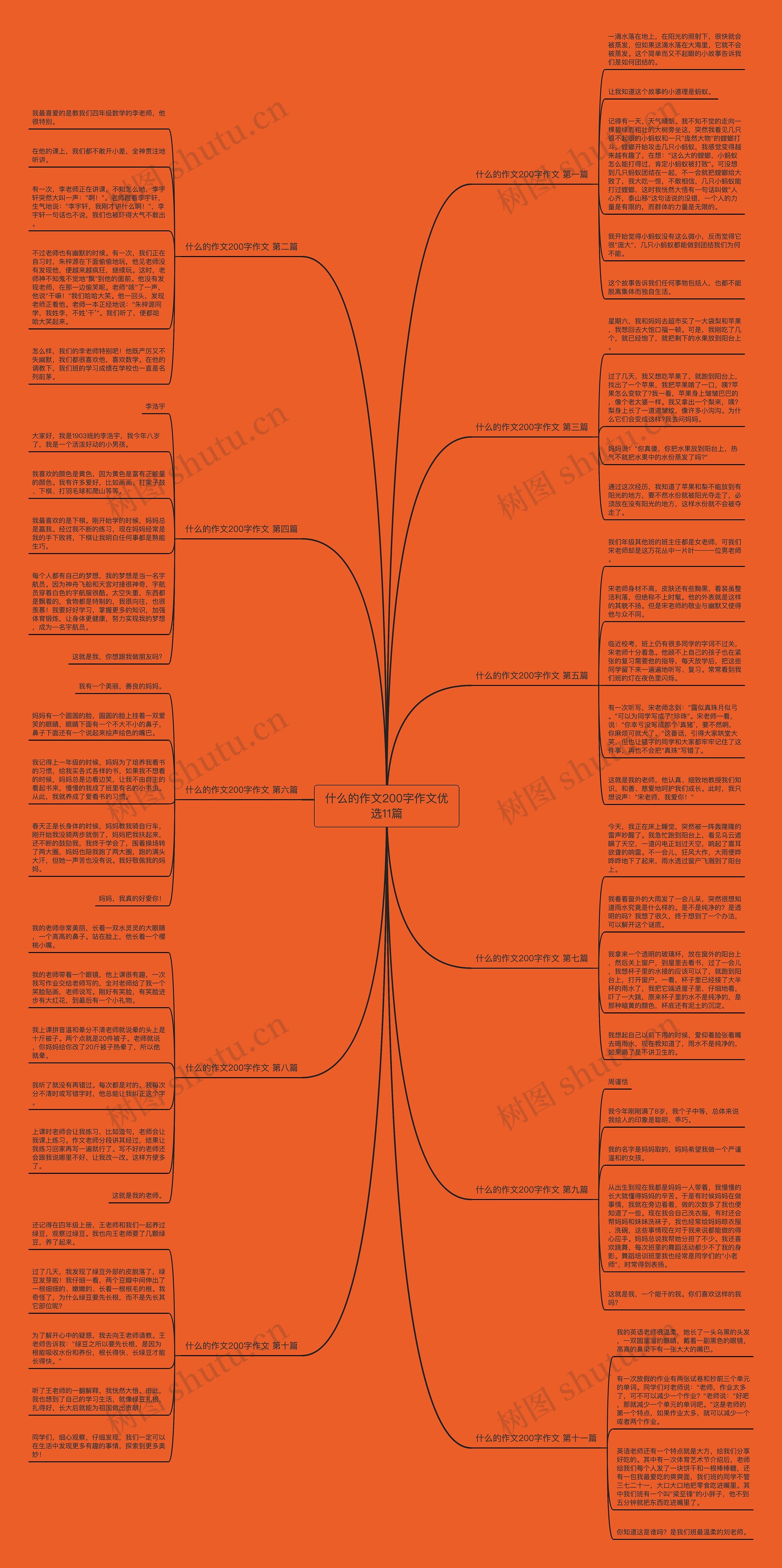 什么的作文200字作文优选11篇思维导图